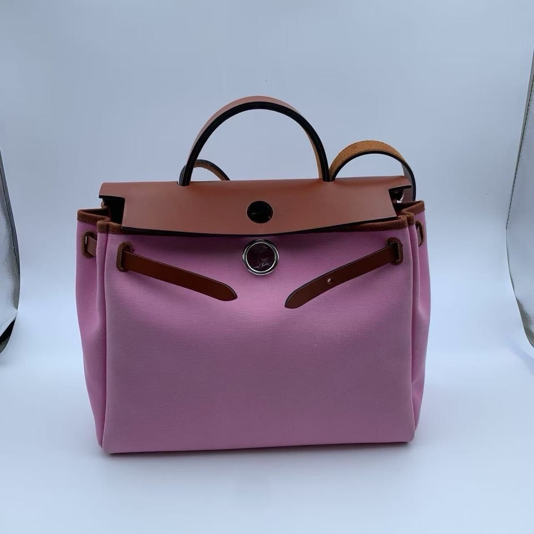 HERMES Herbag 31 Zip 2WAY Shoulder Cherry blossom pink handbag original France (1 of 14)