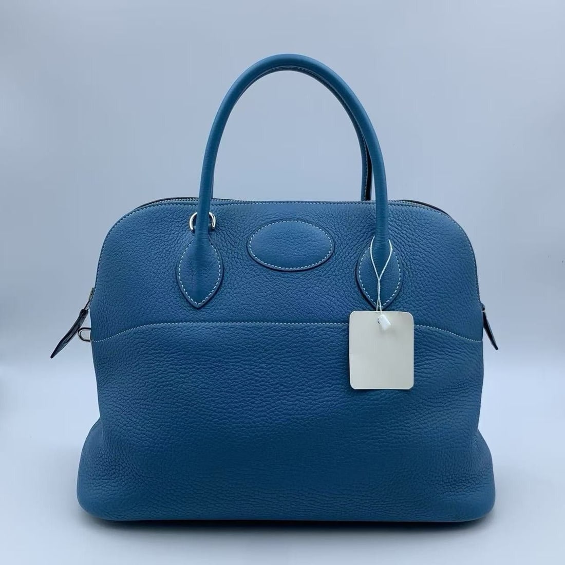 HERMES Bolide 35 Shoulder Handbag Taurillon Clemence Blue Jeans original France (1 of 16)