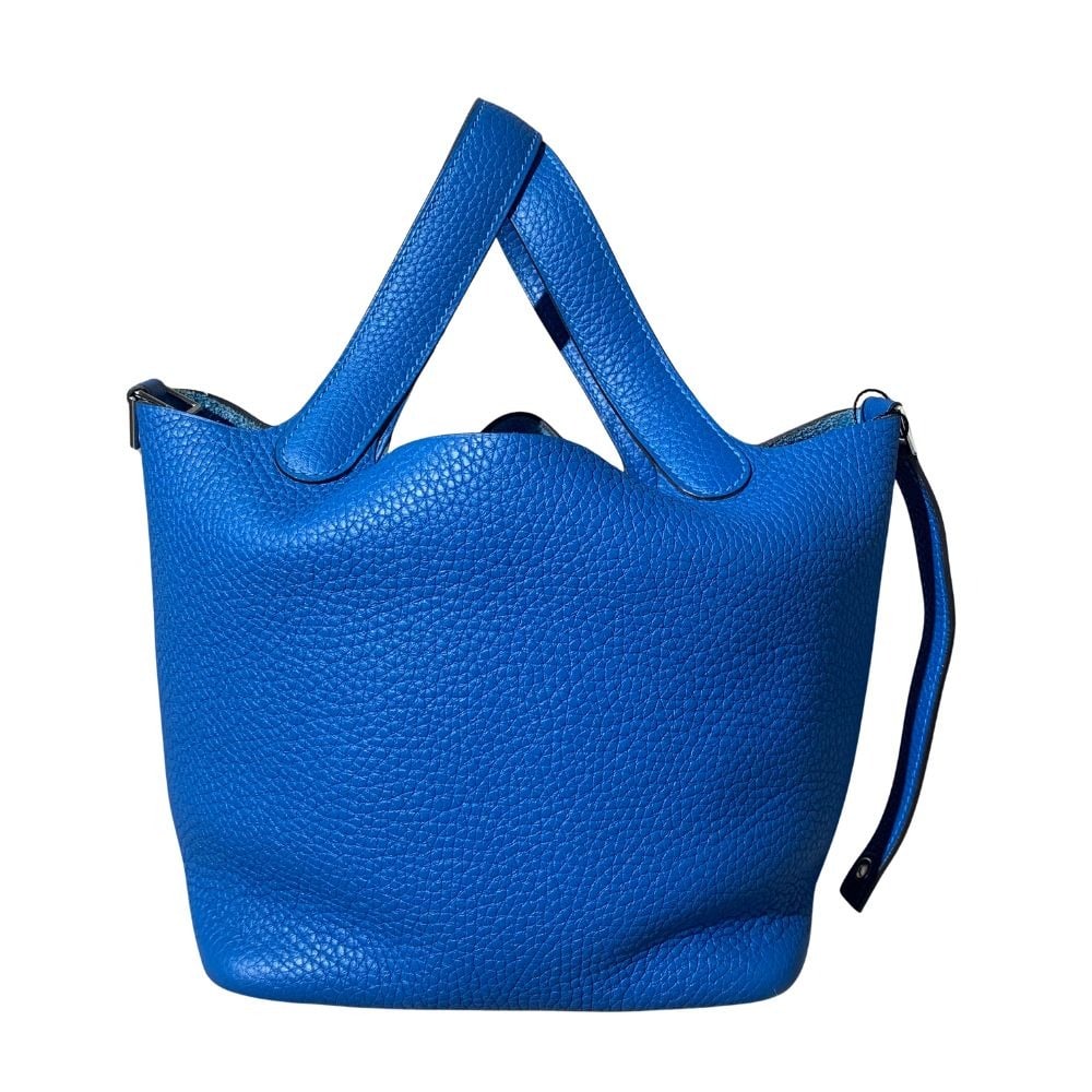 Hermes Picotin Lock 18 PM Bag Blue Taurillon Clemence Leather Stamp Y (1 of 18)