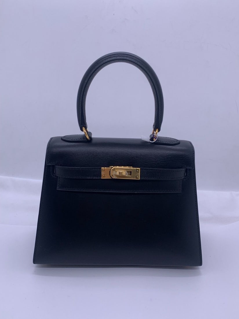 Auth Hermes Mini Kelly Sellier 20 Bag Box Leather GHW Origin France (1 of 20)