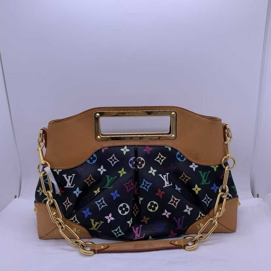 Louis Vuitton Judy Monogram Multicolor Black Brown Shoulder Bag handbag France (1 of 20)