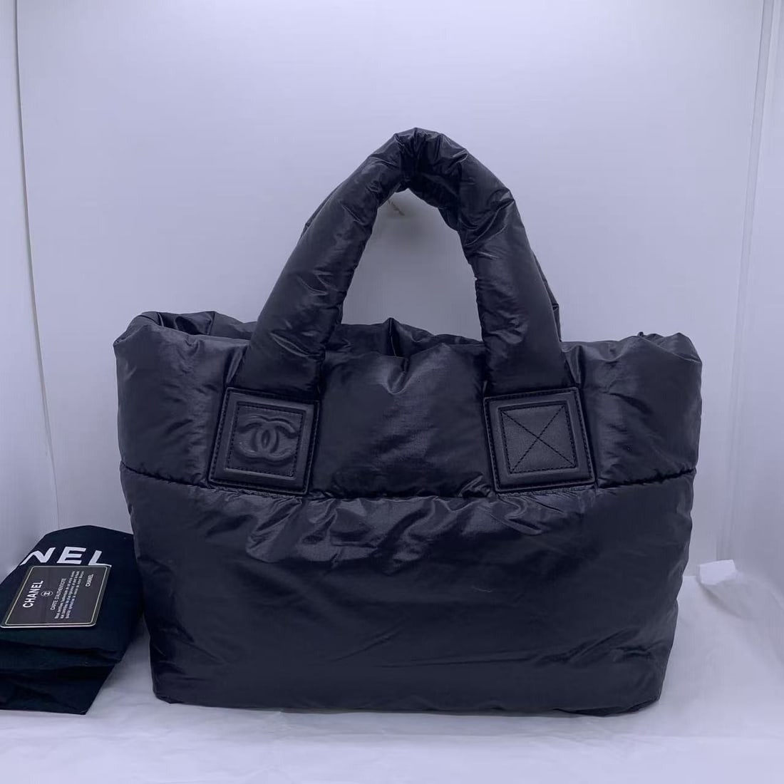 second CHANEL Coco Cocoon Tote Bag Handbag Leather BlaOrigin Italy: second CHANEL Coco Cocoon Tote Bag Handbag Nylon Leather Black shoulderbag
