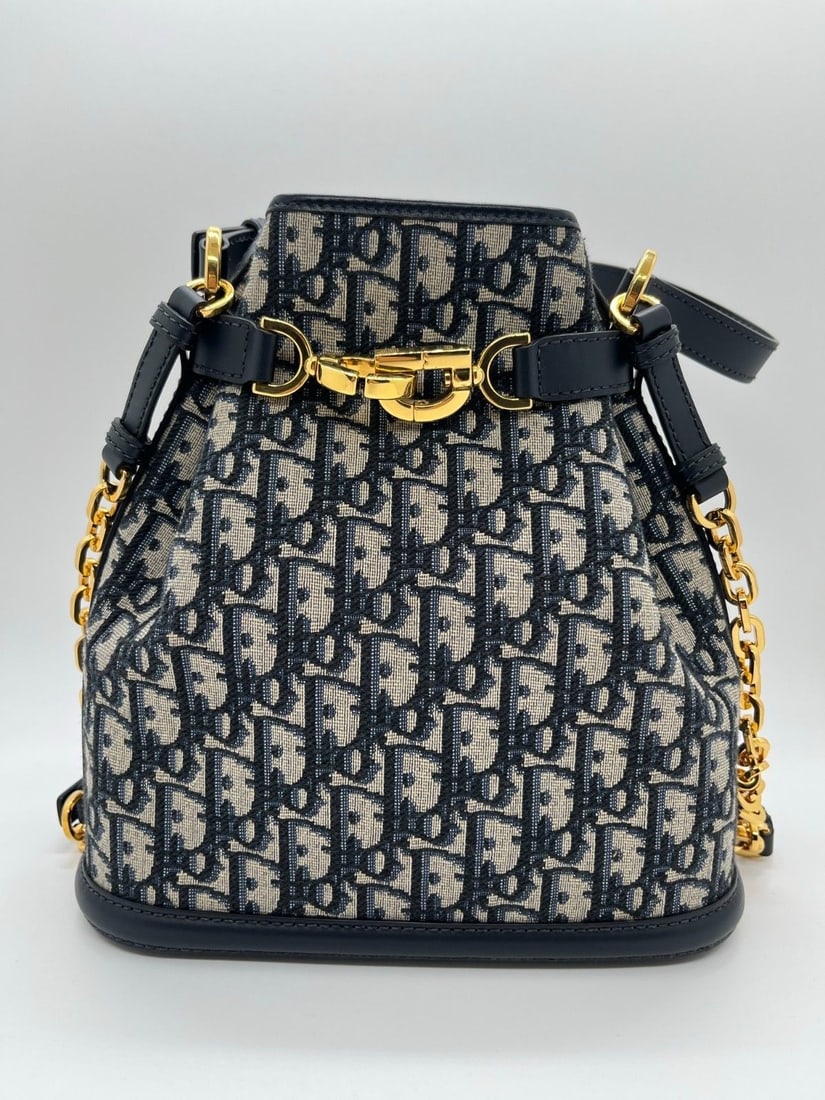 Christian Dior Small Toujours Bag Black White Tweed Cannage Gold Hardware (1 of 19)