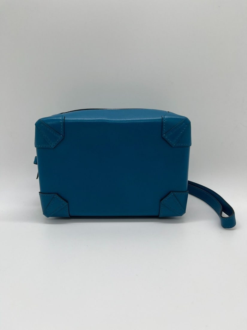 HERMES Mini Maxibox Bag Bleu Izmir Tadelakt Leather Palladium Hardware (1 of 19)