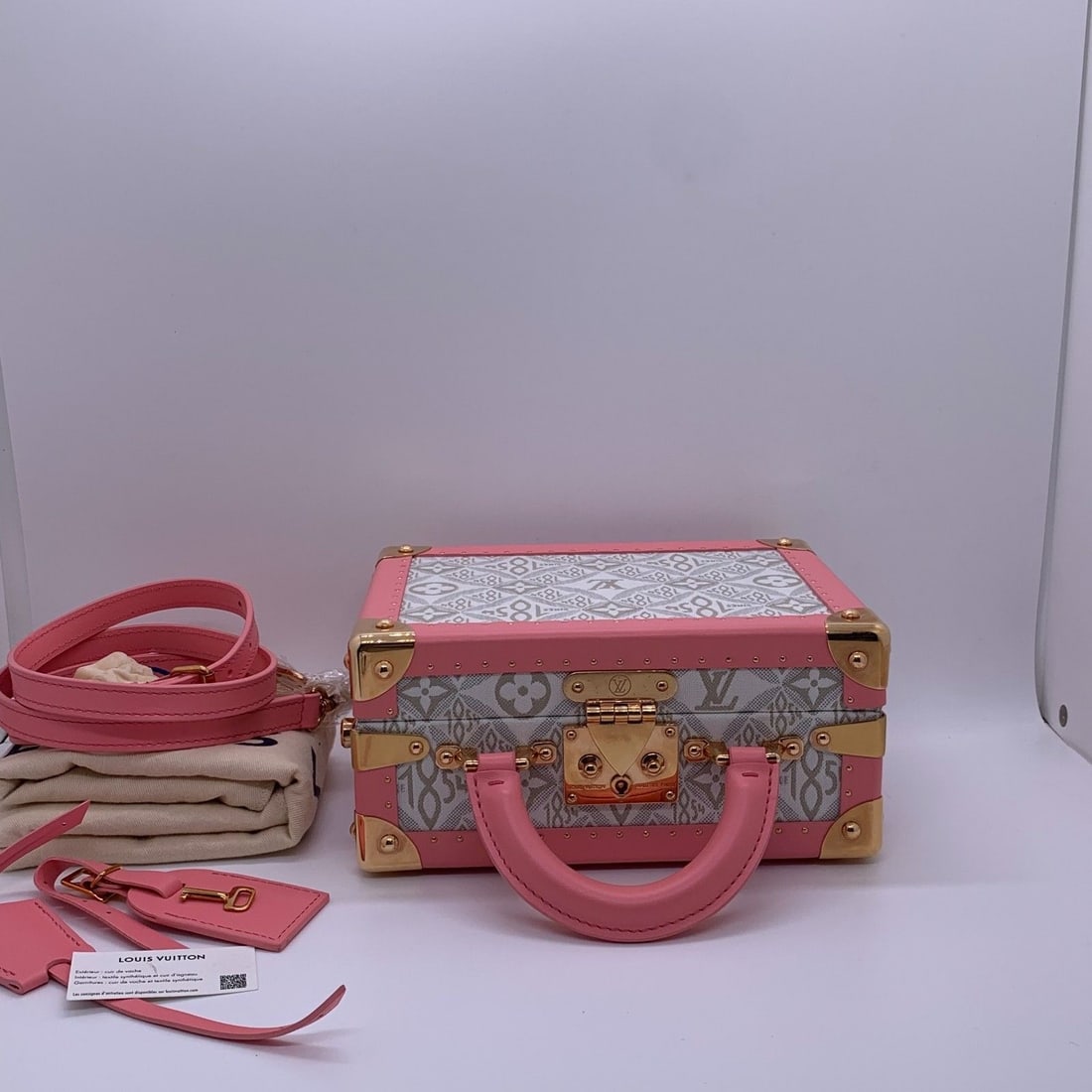Louis Vuitton Since 1854 Petite Valise Pink Jacquard Trunk Bag Top Handle (1 of 19)