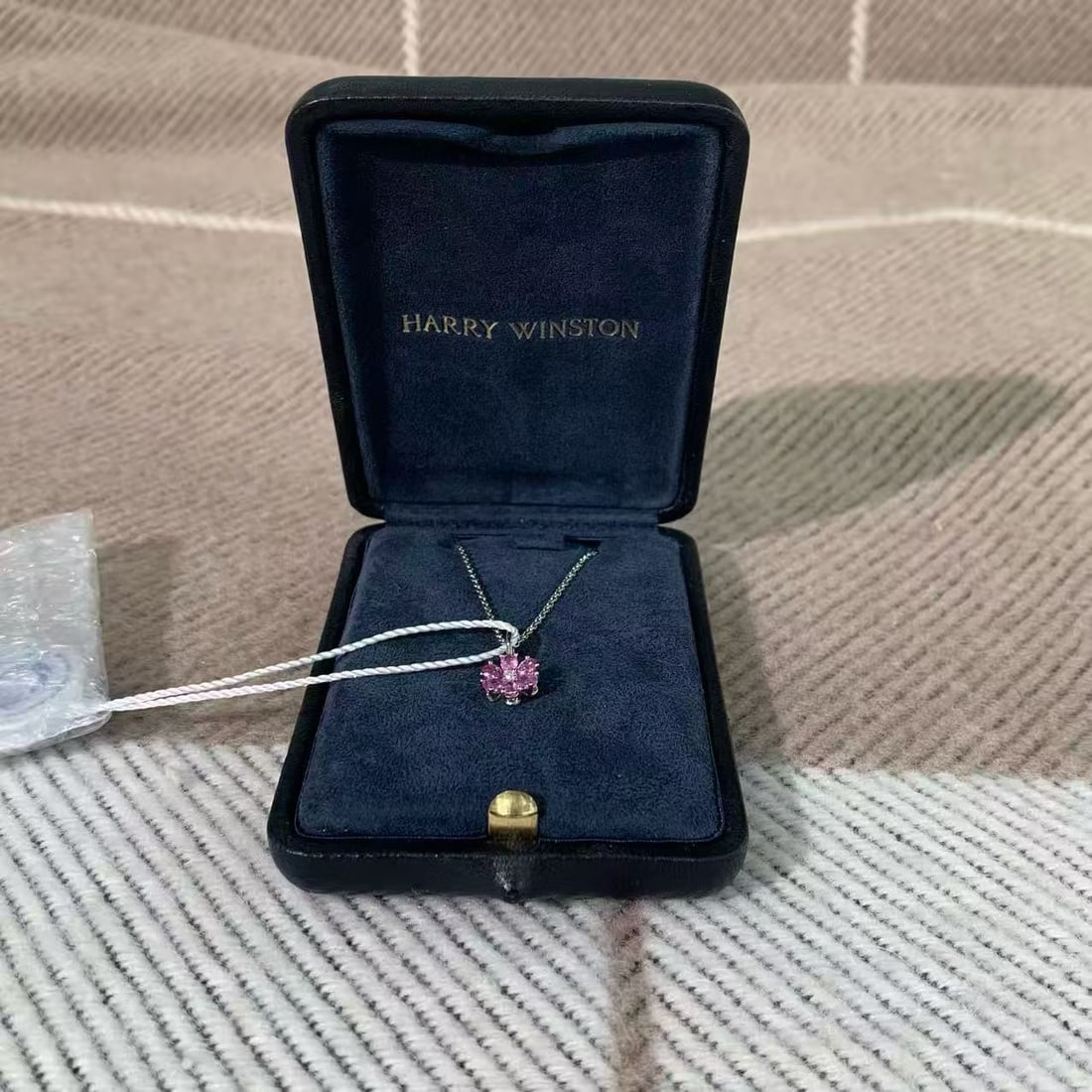 Harry Winston Forget-Me-Not Pink Sapphire Necklace (1 of 6)