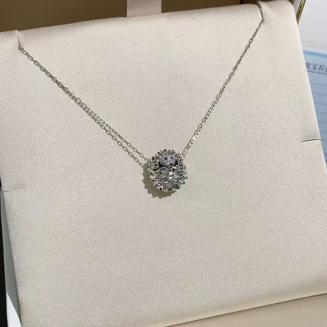 Boucheron Sapphires Black Diamond 18k White Gold Hans The Hedgehog Pendant (1 of 9)
