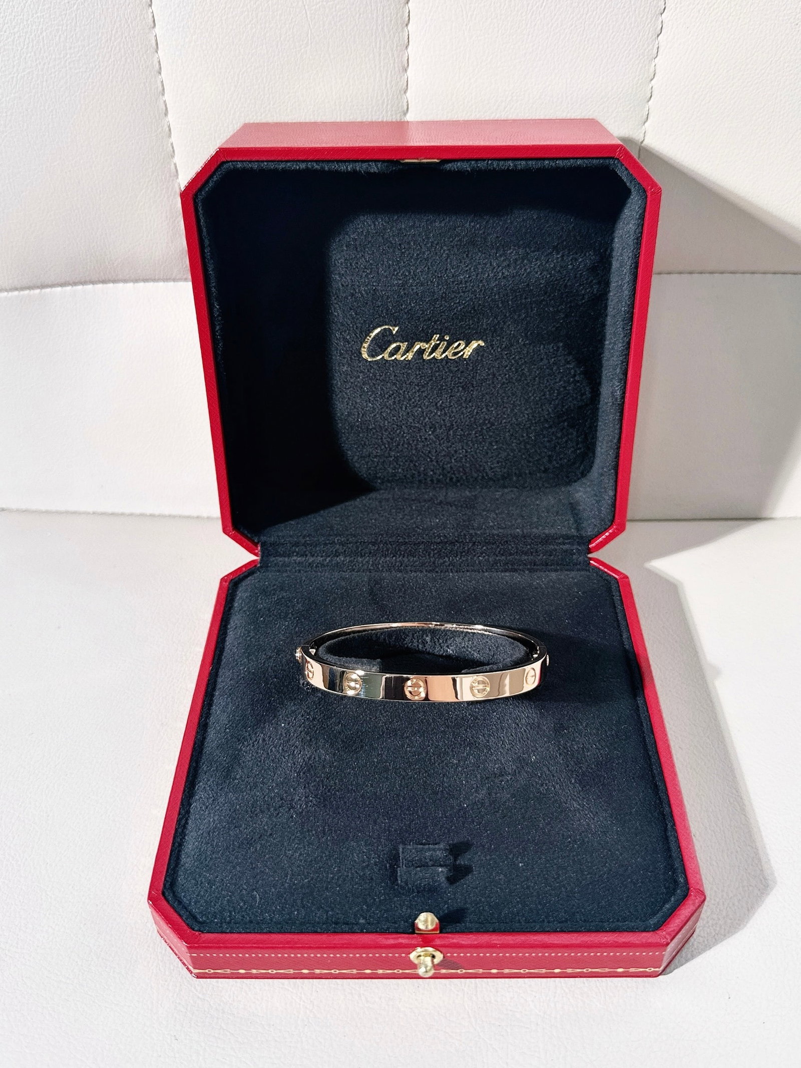 Cartier Love Bracelet 18K Rose Gold Wide-Version Size 16 (1 of 6)