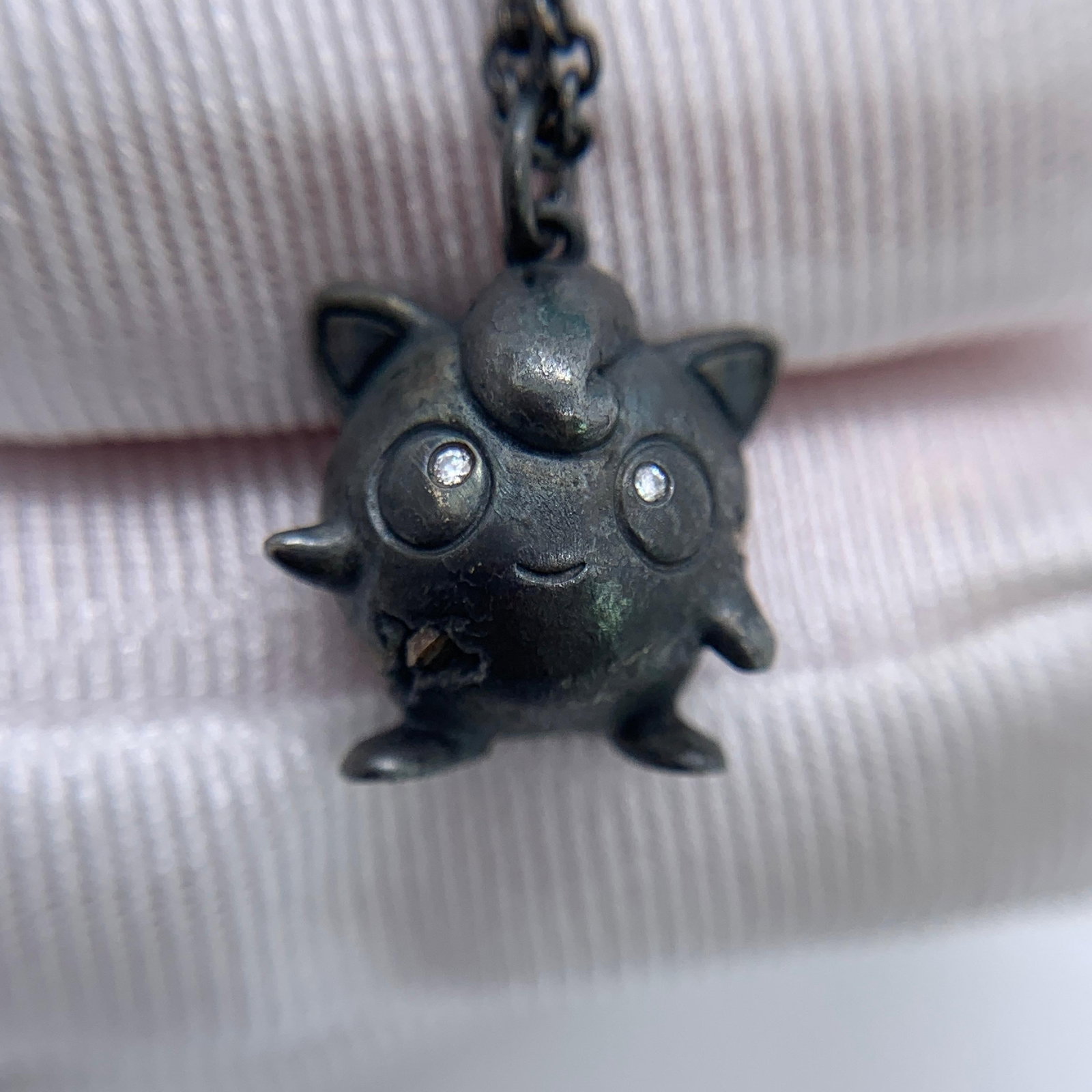 Tiffany x Daniel Arsham x Pokemon Sterling Silver Diamond Pikachu Necklace: Creator: Tiffany & Co.Metal: Sterling SilverWeight: 12.2 gDimensions: Length: 18.31 in (465 mm)Period: 2010-Date of Manufacture: unknowCondition: Good. In original box.