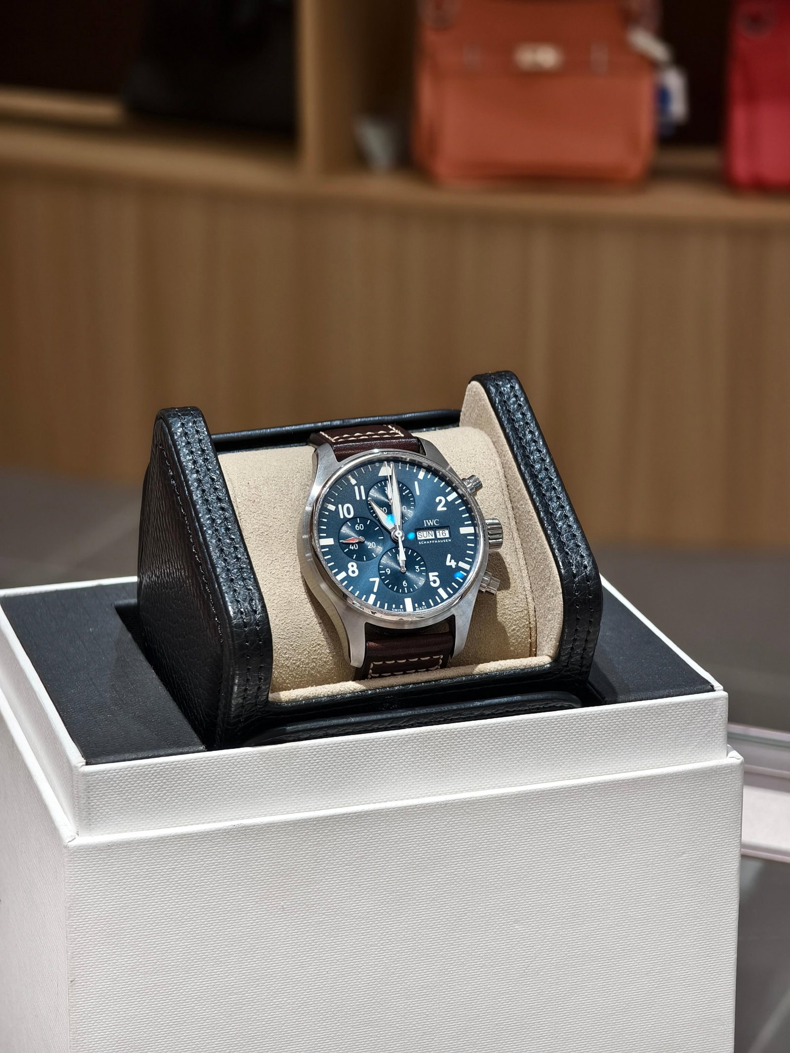 IWC Pilot's Watch Chronograph Le Petit Prince Blue Dial Steel 43mm IW377714: Creator: IWCWeight: 119.31 gPeriod: 21st CenturyDate of Manufacture: UNKNOWCondition: Good. In original box.