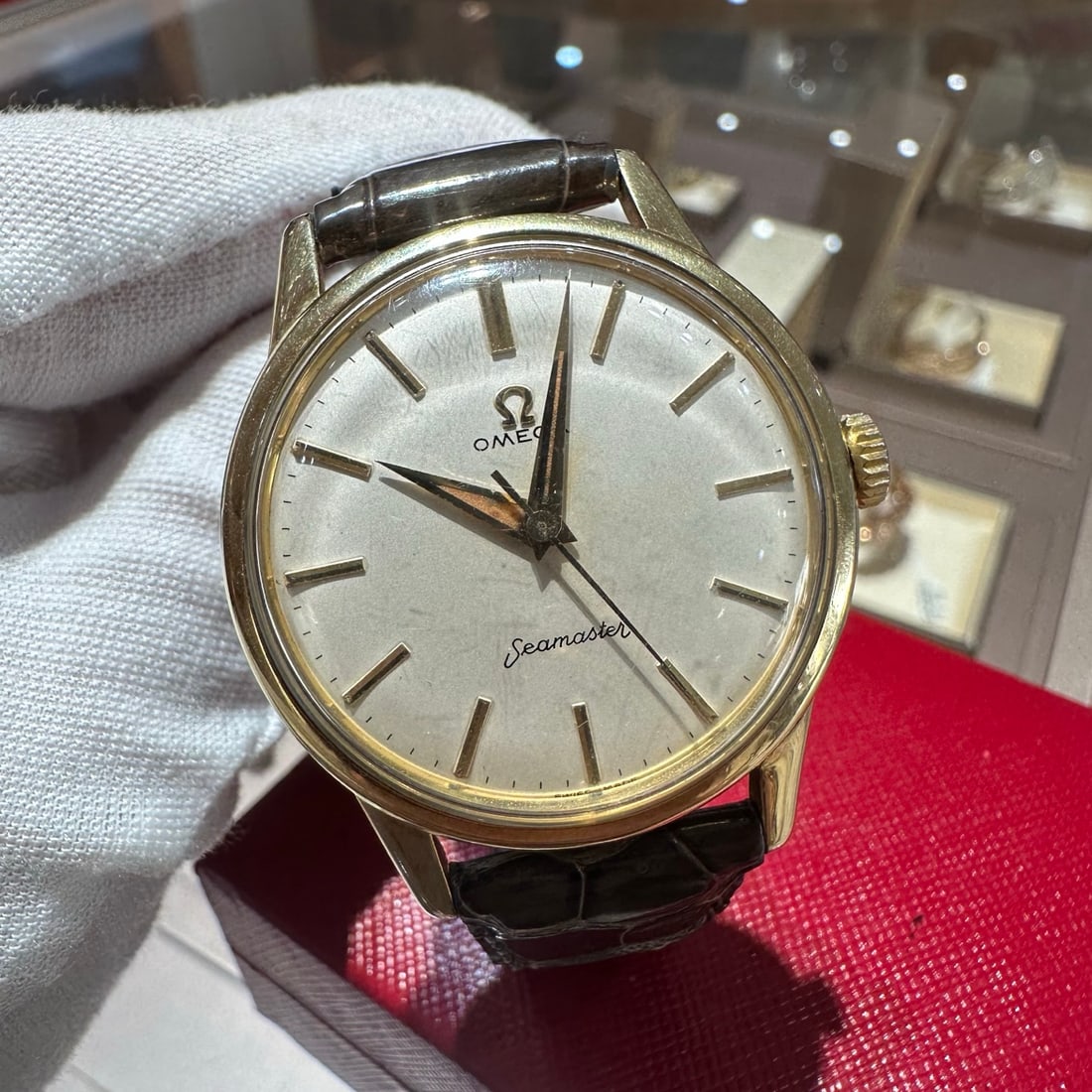 Omega Yellow Gold Plated Seamaster Manual Wind Wristwatch: Creator: OmegaPeriod: 21st CenturyDate of Manufacture: unknowCondition: Fair