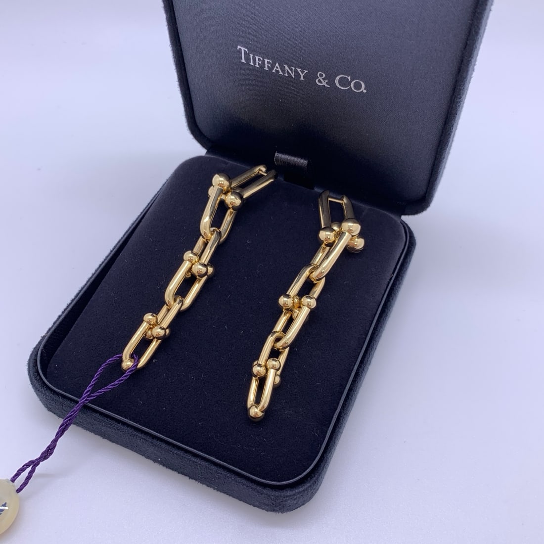 Tiffany & Co. 18 Karat Yellow Gold HardWear Graduated Link Earrings: Creator: Tiffany & Co.Metal: Yellow GoldWeight: 21.1 gDimensions: Length: 2.96 in (75 mm)Period: 2010-Condition: Good. In original box.