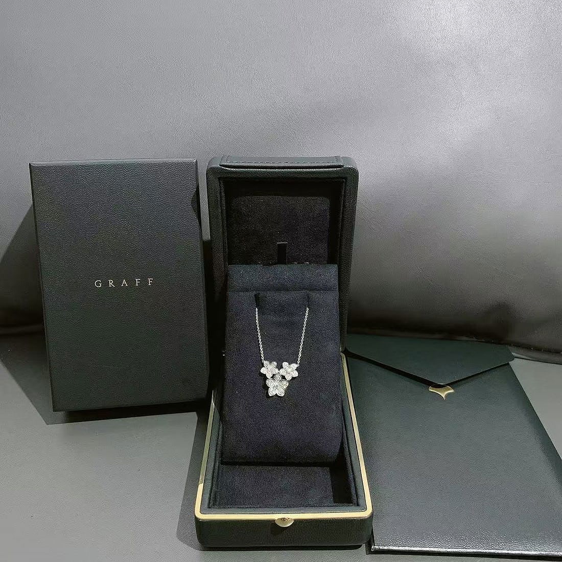 Graff Wild Flower White Gold Pave Diamond Necklace: Metal: White GoldPlace of Origin: United KingdomPeriod: 2010-Date of Manufacture: 2024Condition: Good. In original box.