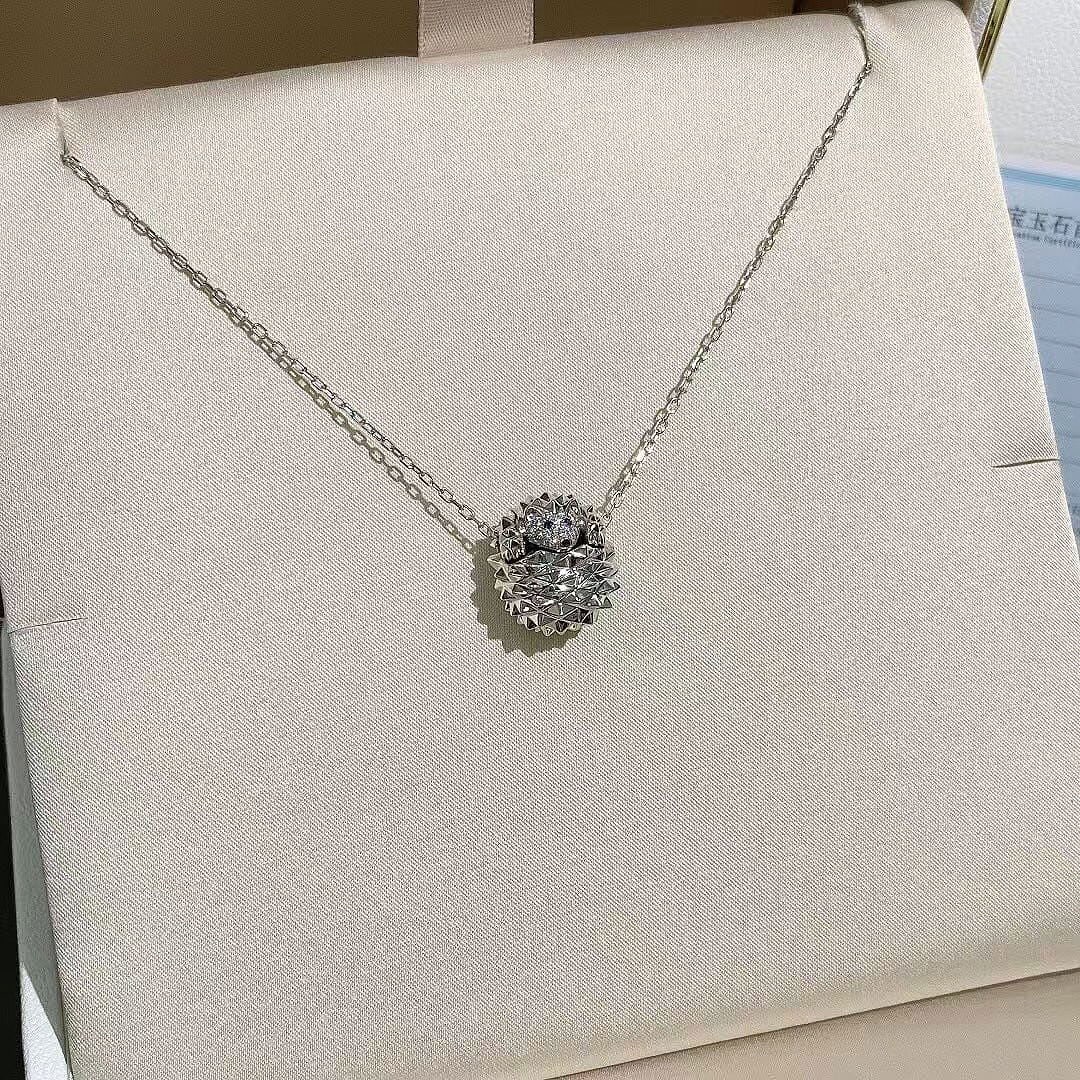 Boucheron Sapphires Black Diamond 18k White Gold Hans The Hedgehog Pendant (1 of 9)