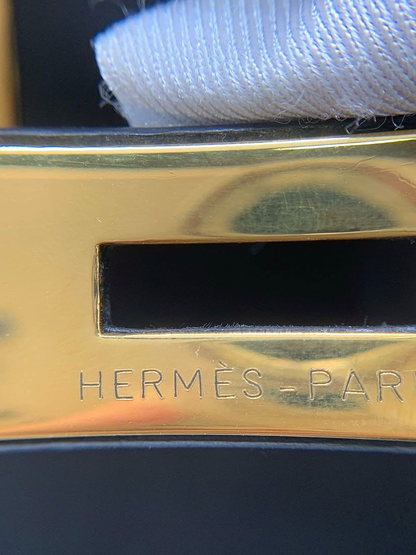 Auth HERMES Kelly 28 Box Calf Handbag Black GHW Circl U Origin France - 15
