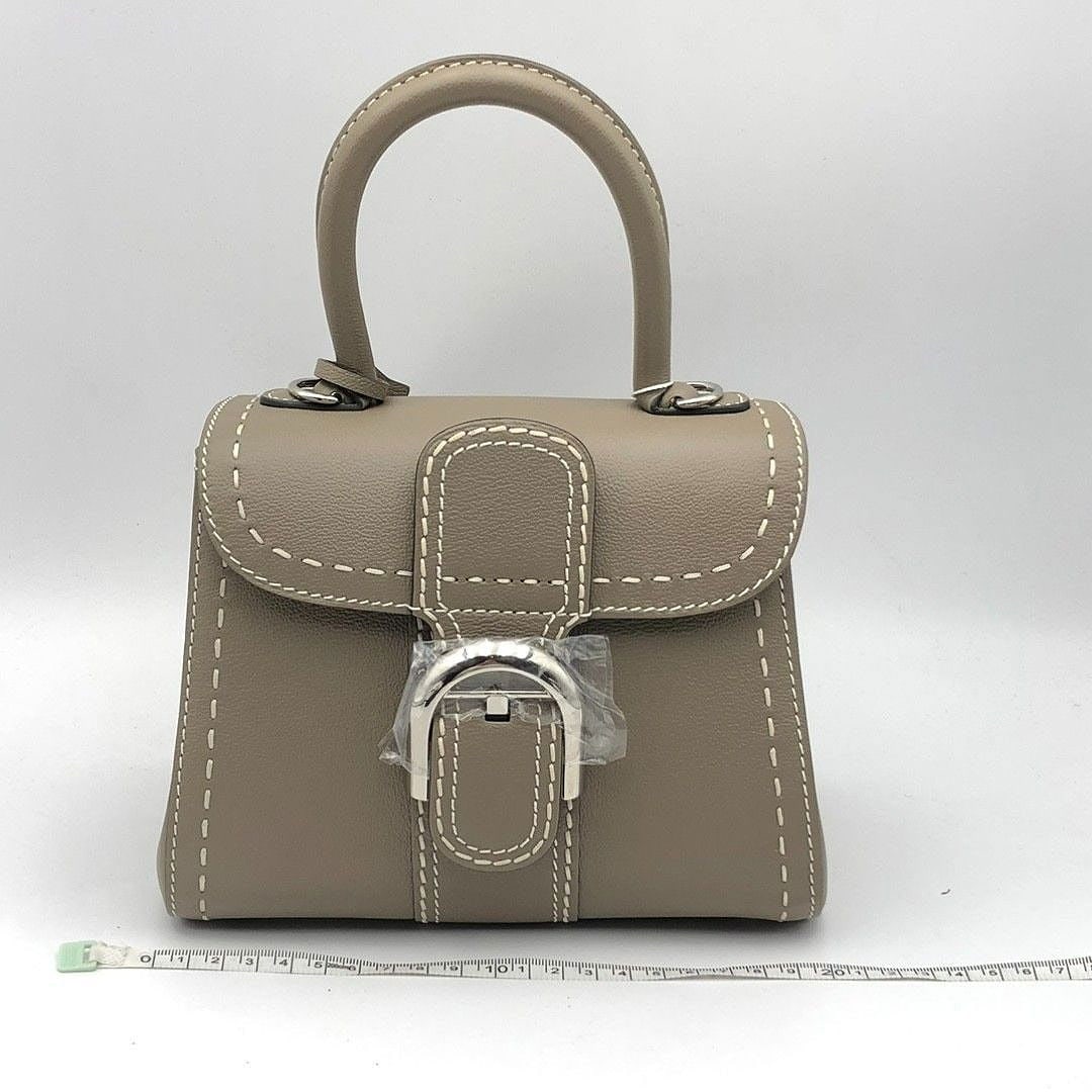 DELVAUX Brillant Mini 2way handbag calfskin gray shoudler bag Origin France (1 of 18)