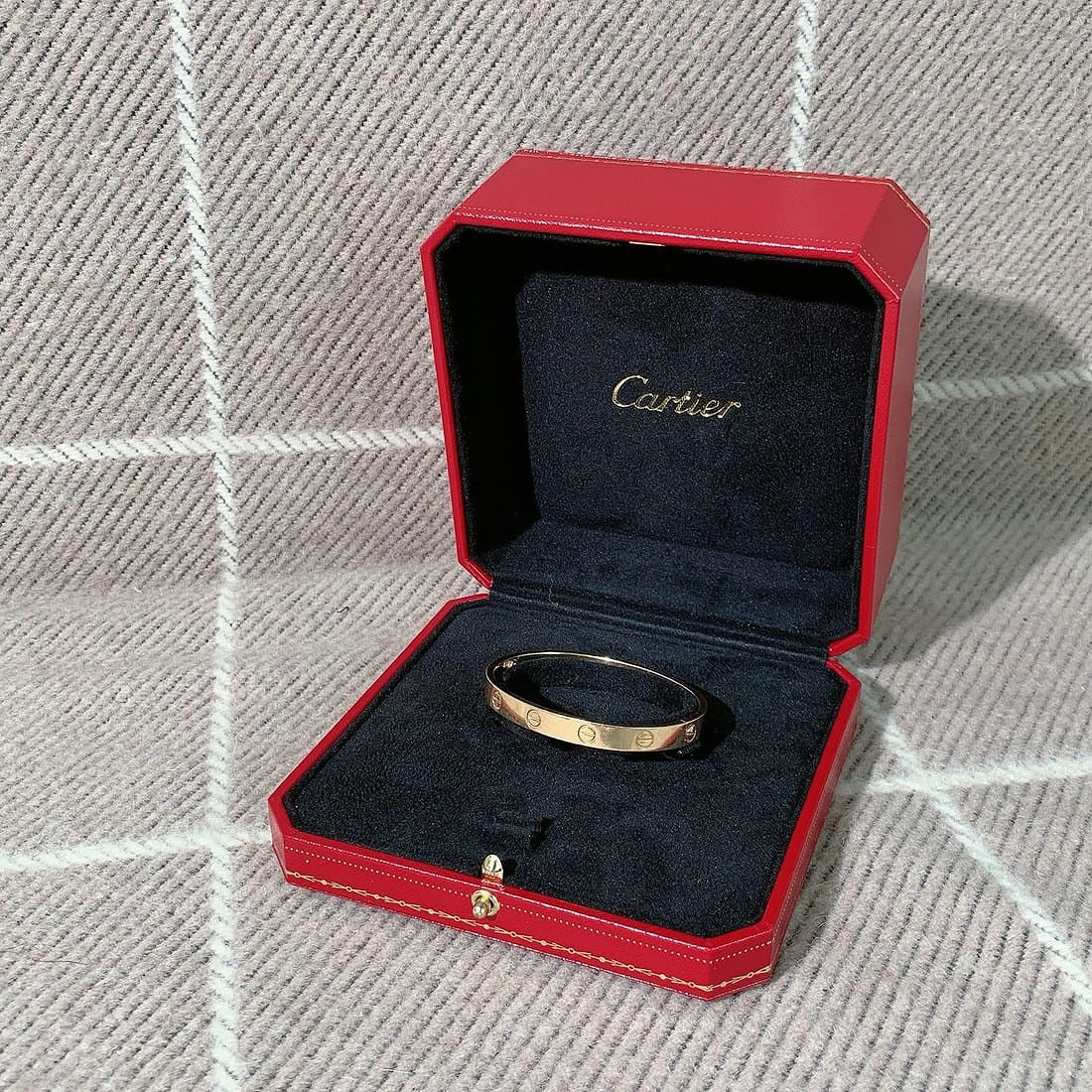 Cartier Love Collection Wide 3rd Generation Rose Gold Bracelet, Size 16: Cartier Love Collection Wide 3rd Generation Rose Gold Bracelet, Size 16??Minor signs of normal wear
