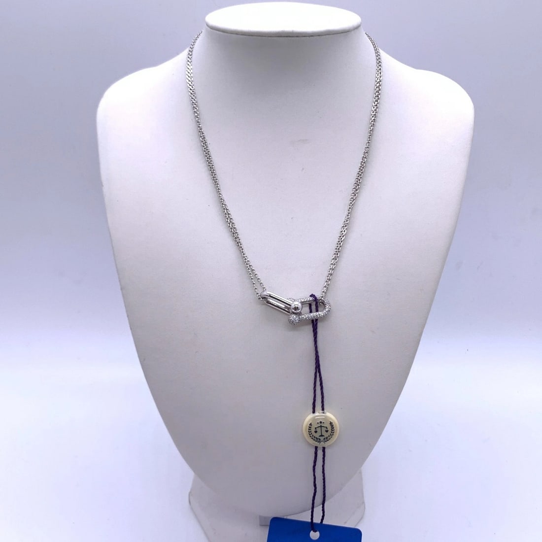 Tiffany & Co HardWear Link Necklace 18K White Gold Pave Diamond: Conditionsigns of wearWeight15.1gDesignerTiffanyExterior Material18K Gold