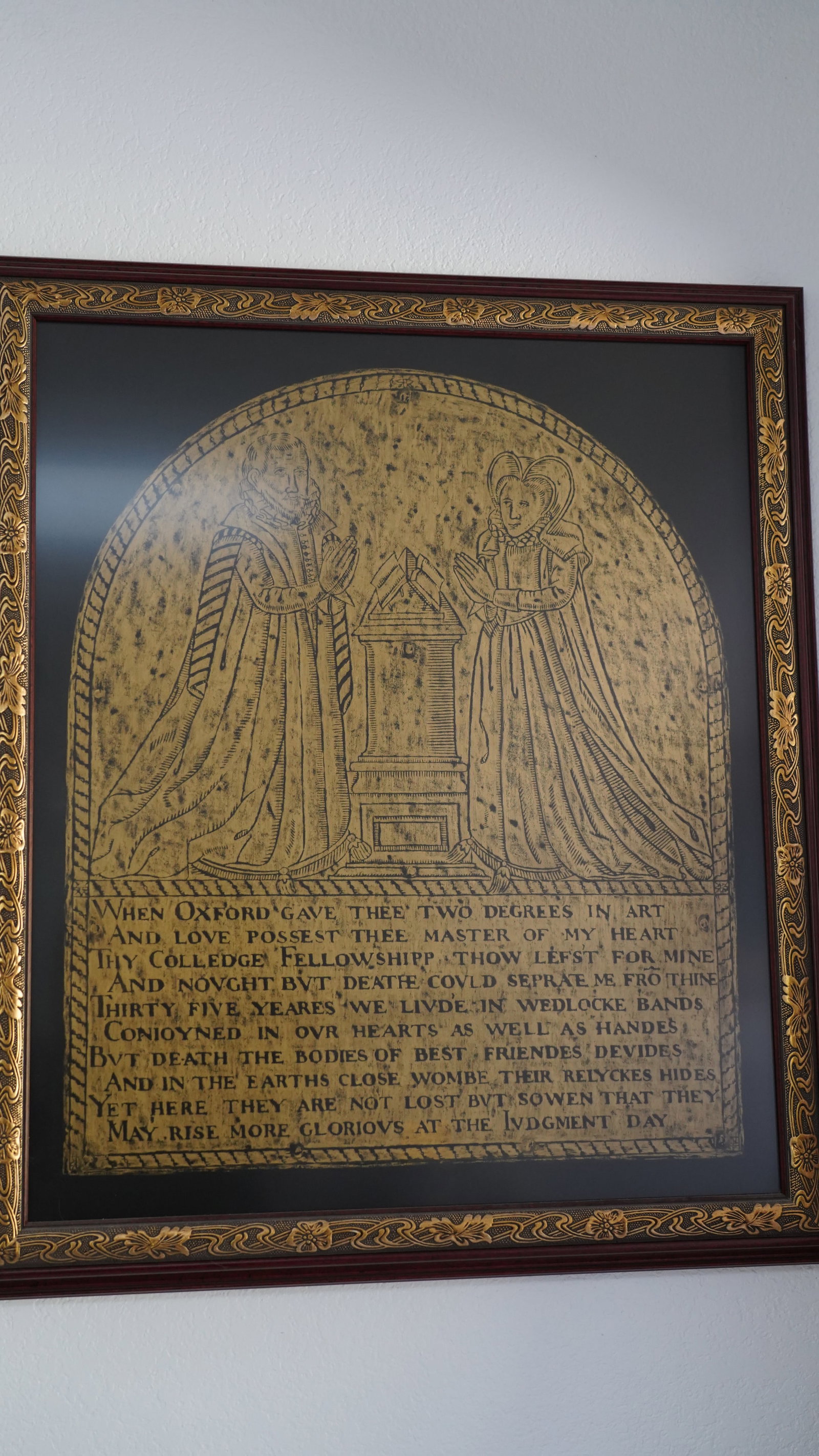 Brass Rubbing Repop of 1621 monumental brass in St Michaels Church, England (1 of 1)