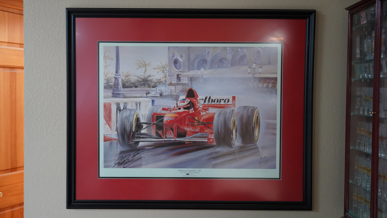 Ferrari Formula 1 Monaco Grand Prix 1997 Artist Proof Signed Print ADP (1 of 2)