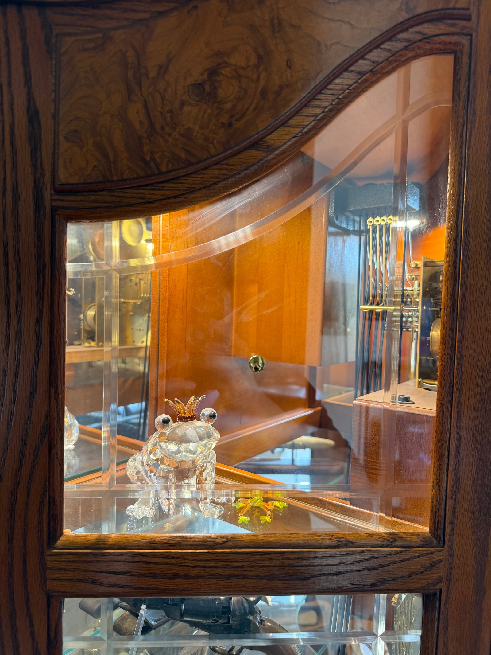 Howard Miller Oak Grandfather Clock with Moon Phase Dial - 10