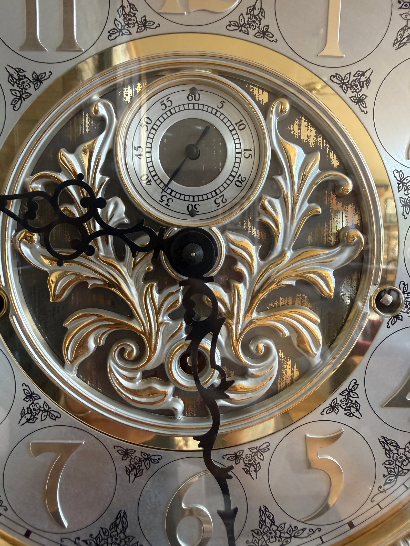 Howard Miller Oak Grandfather Clock with Moon Phase Dial - 5