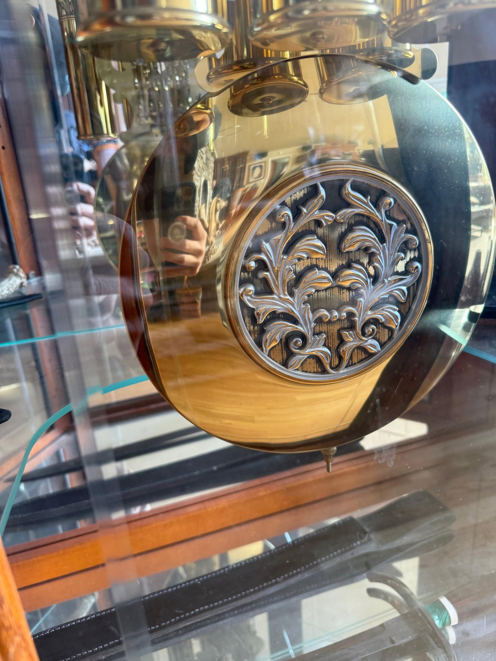 Howard Miller Oak Grandfather Clock with Moon Phase Dial - 7