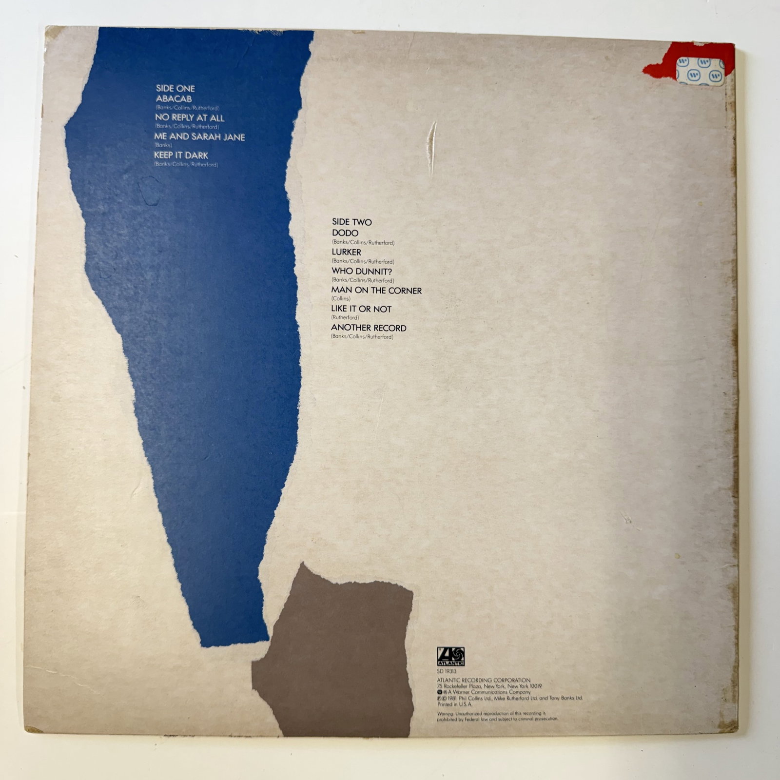 Vinyl Record: Genesis ABACAB - 2