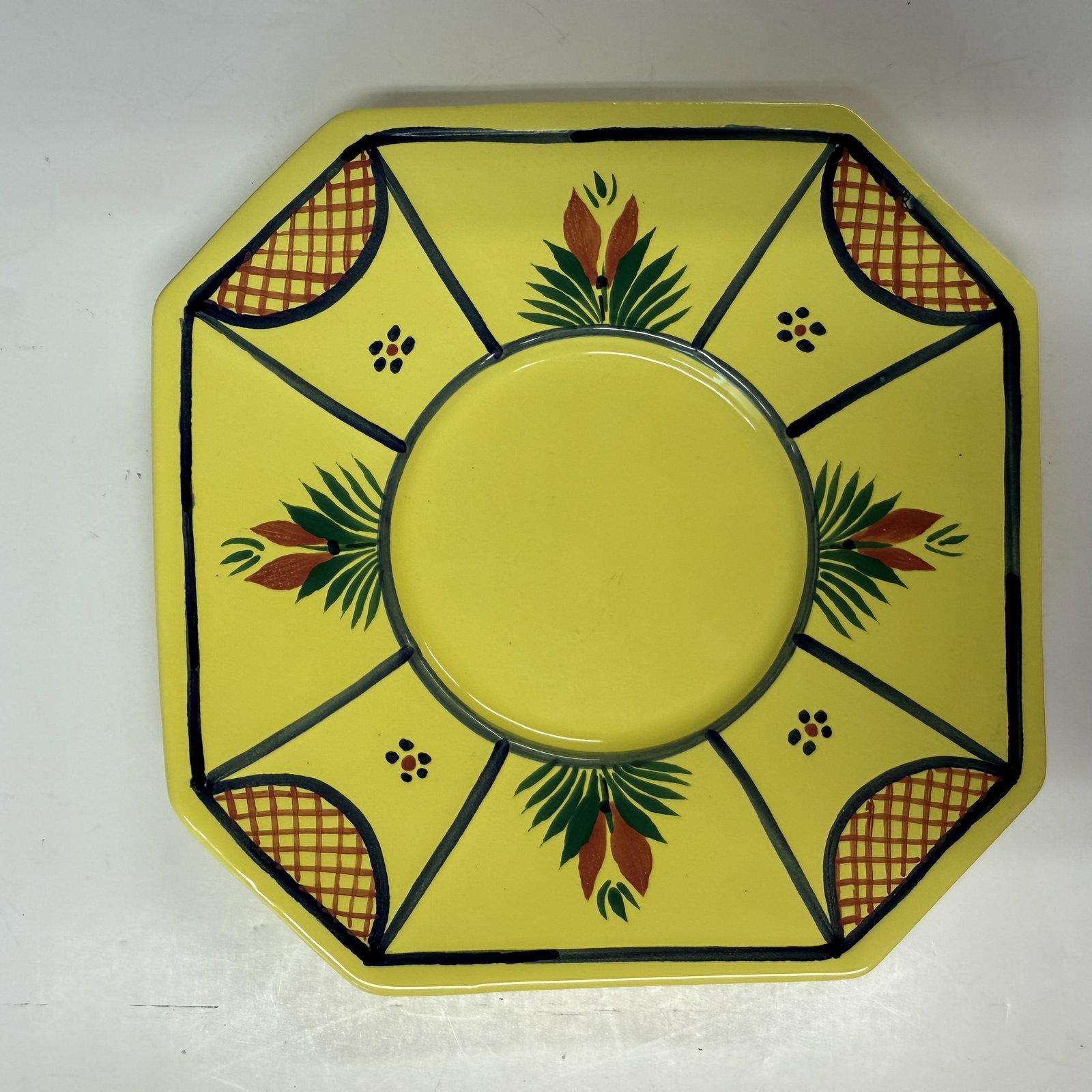 Vintage Quimper Pottery: Plate: See pics for size - Combined shipping; limited - Will be packed well by us