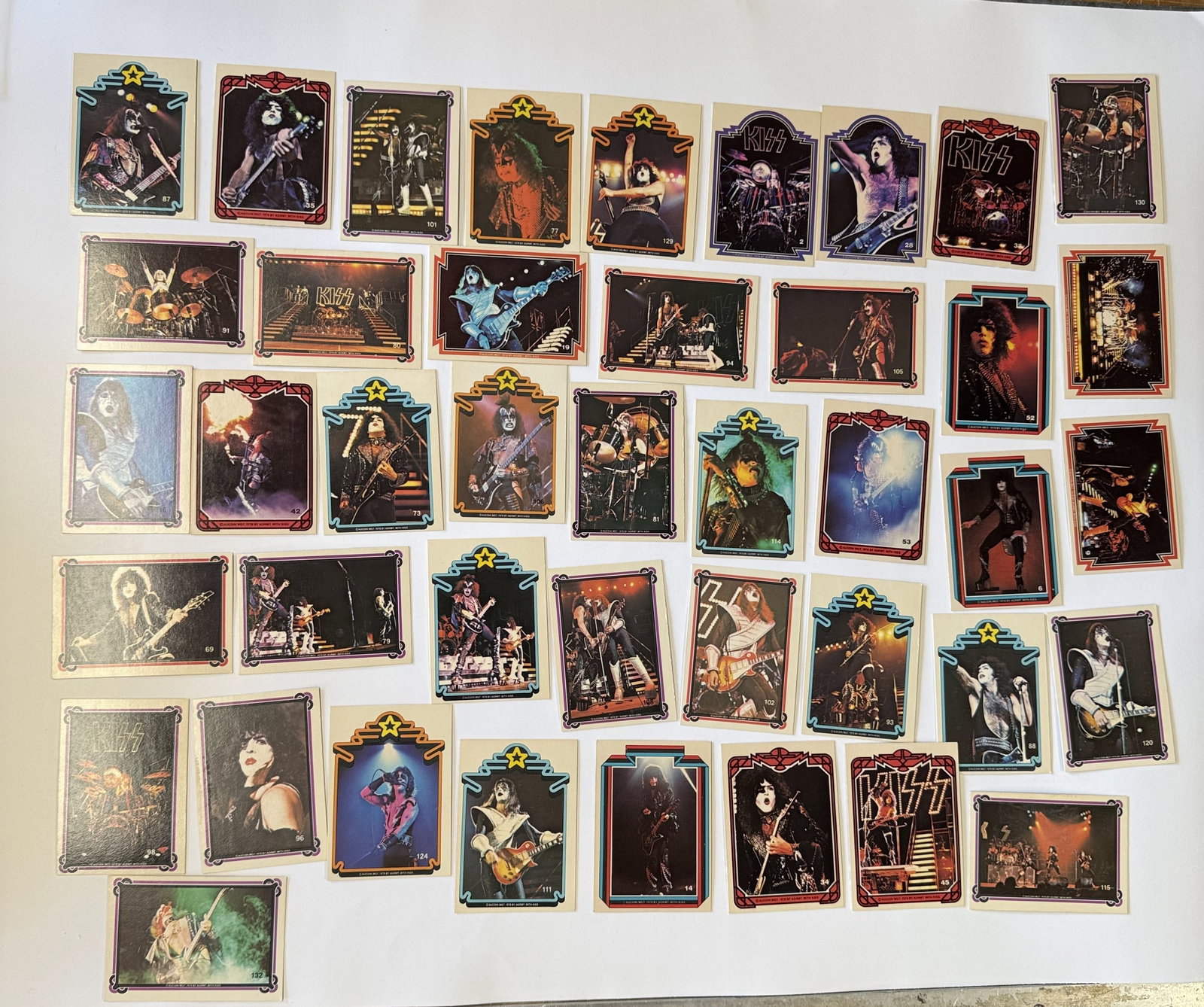 Vintage 70s Kiss (band) Trading card Lot: Overall good - - Combined shipping: y