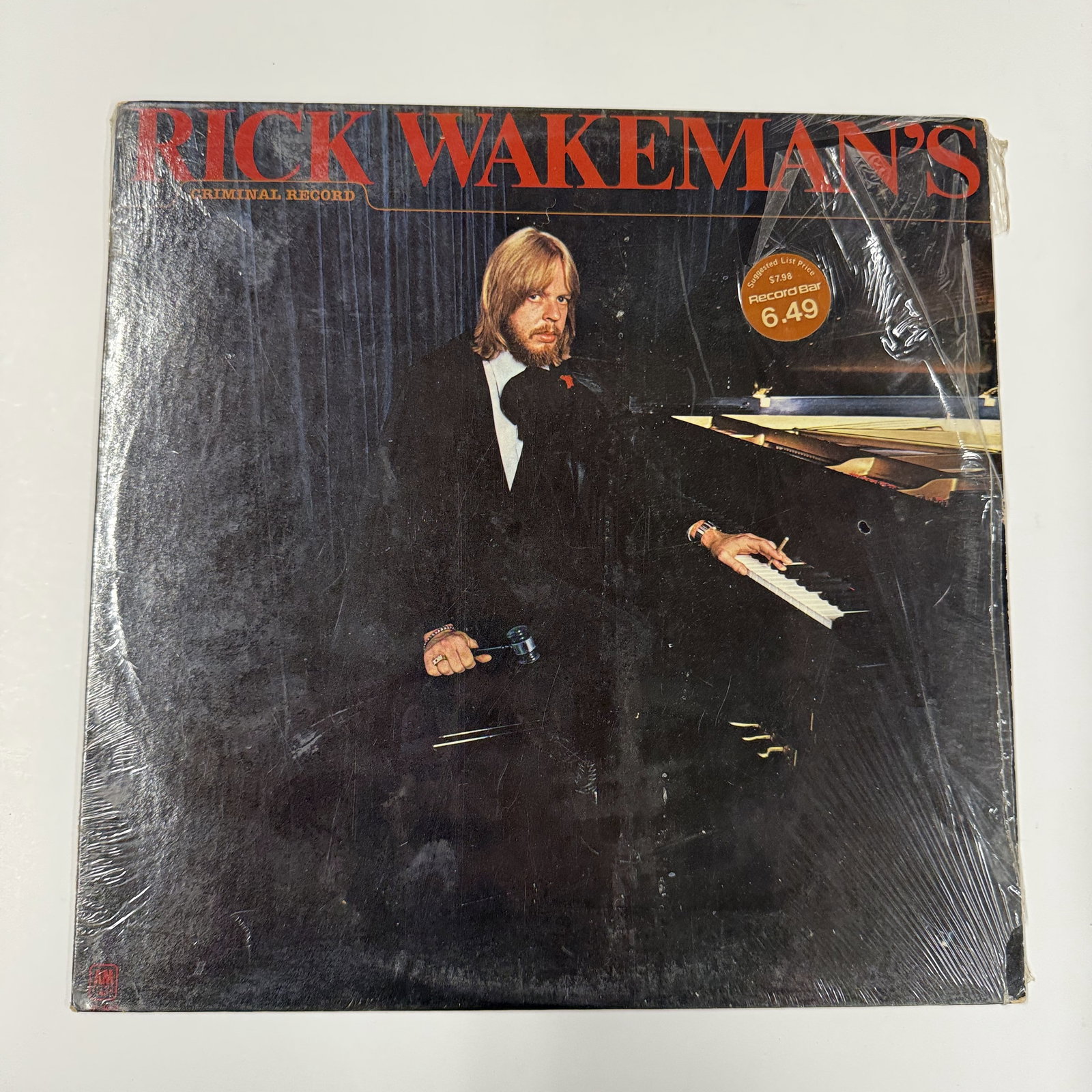 Vinyl Record: Rick Wakeman of Yes: Classic vintage synth/keys action. Cleaned - Ships in a LP box with plastic sleeve