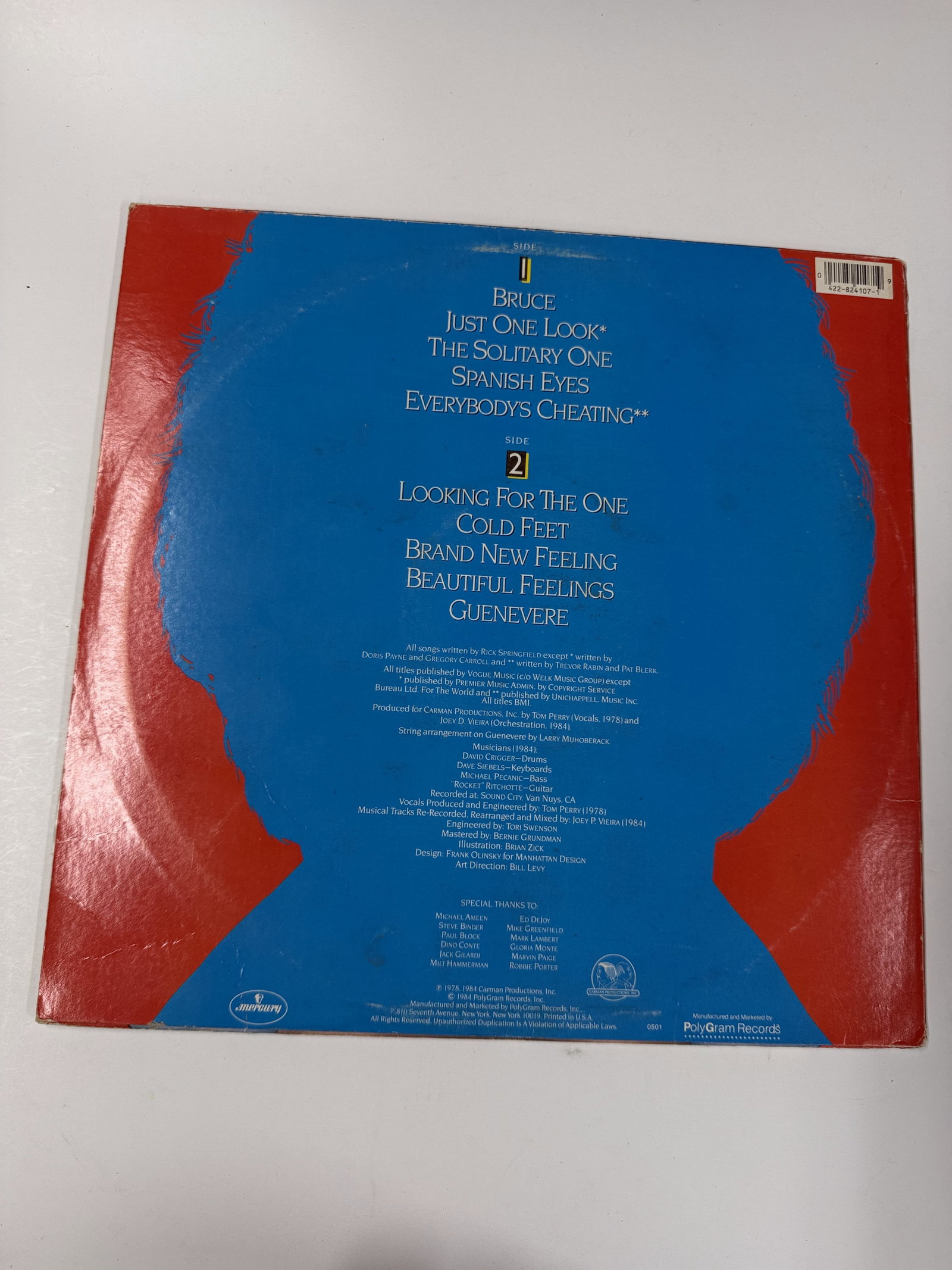Vinyl Record: Rick Springfield - 2