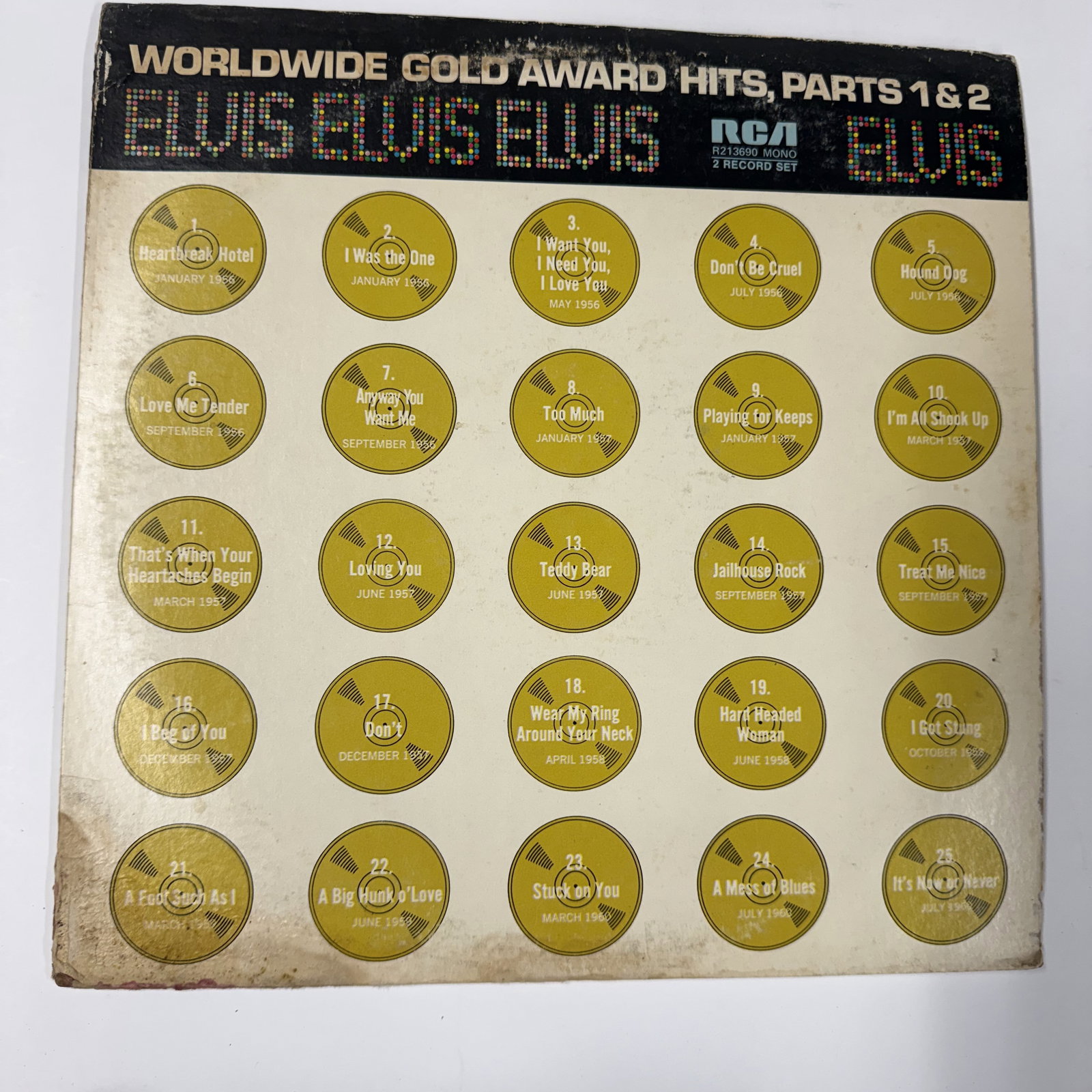 Vinyl Record: Elvis Gold Hits: Cleaned - Ships in a LP box with plastic sleeve - Combined shipping: yes (fill a box)