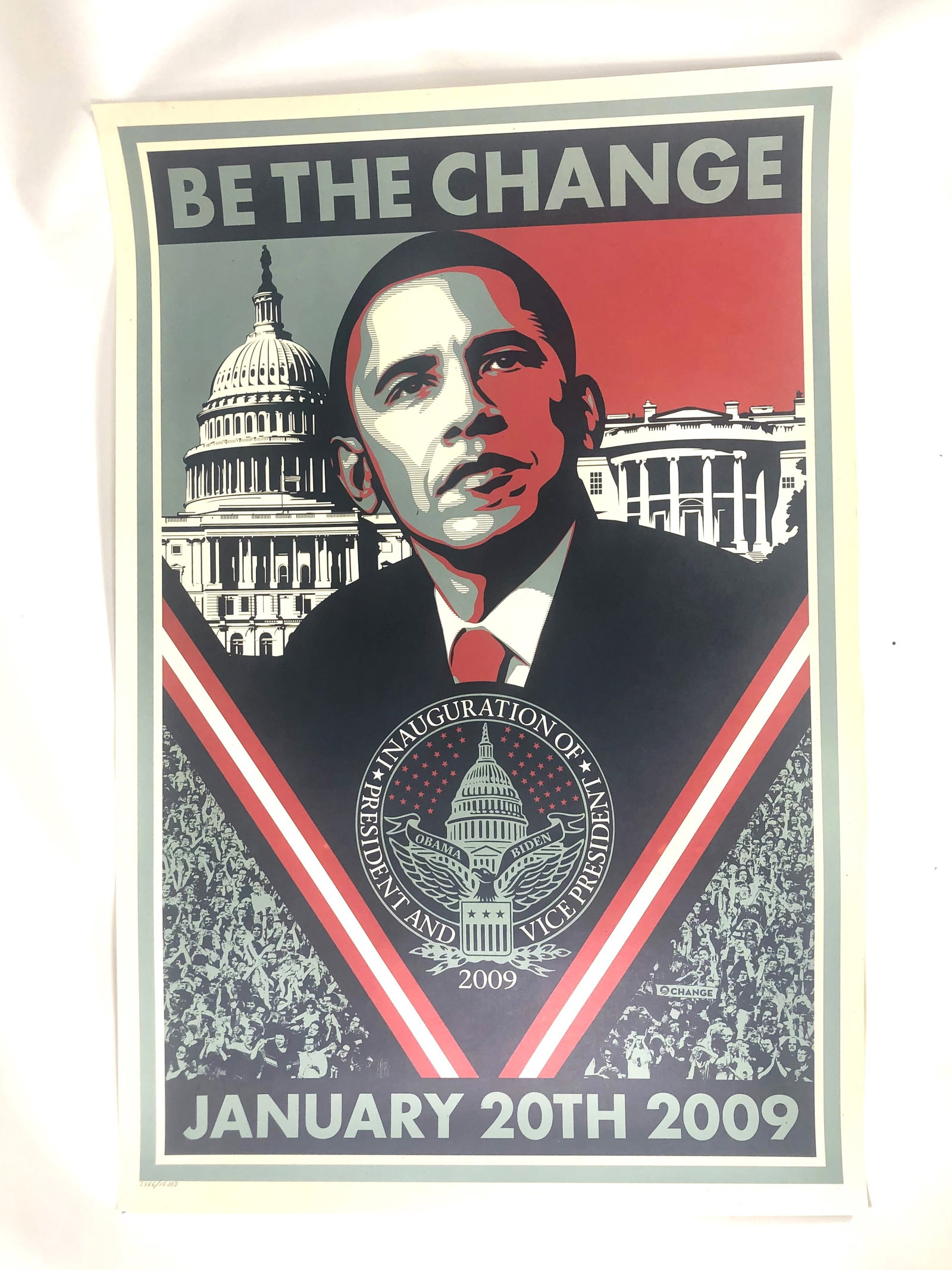 Shepard Fairey Obama Official Be The Change?Print: Numbered item
