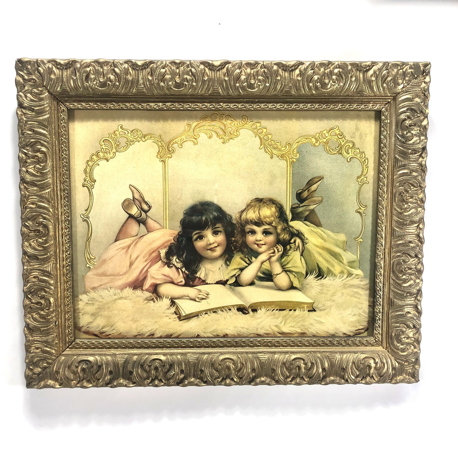 Vintage Victorian Girls Print: Overall good - some wear from age - Combined shipping: no