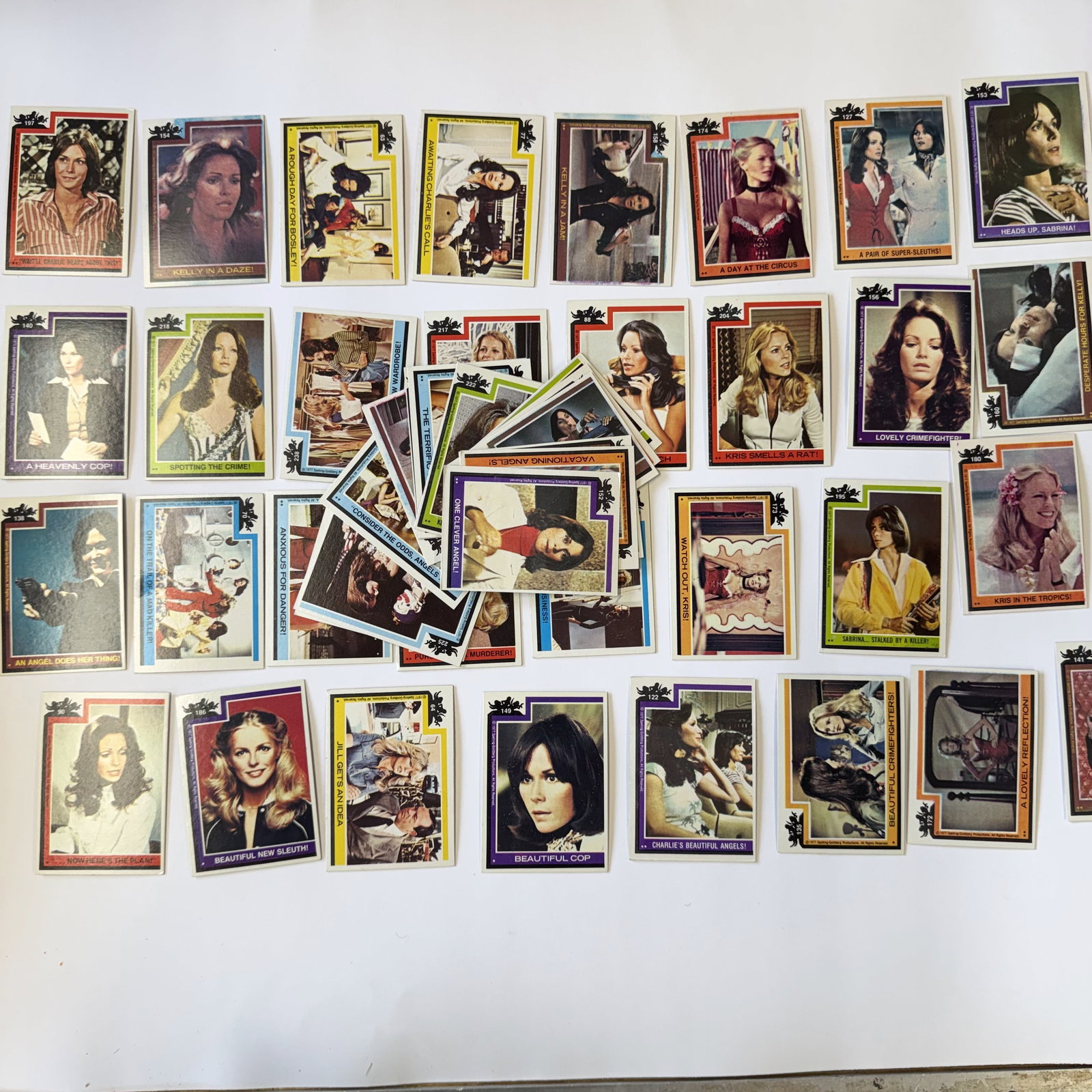 Vintage 70s Trading Card Lot: Charlie's Angels: Overall good e - Combined shipping: yes