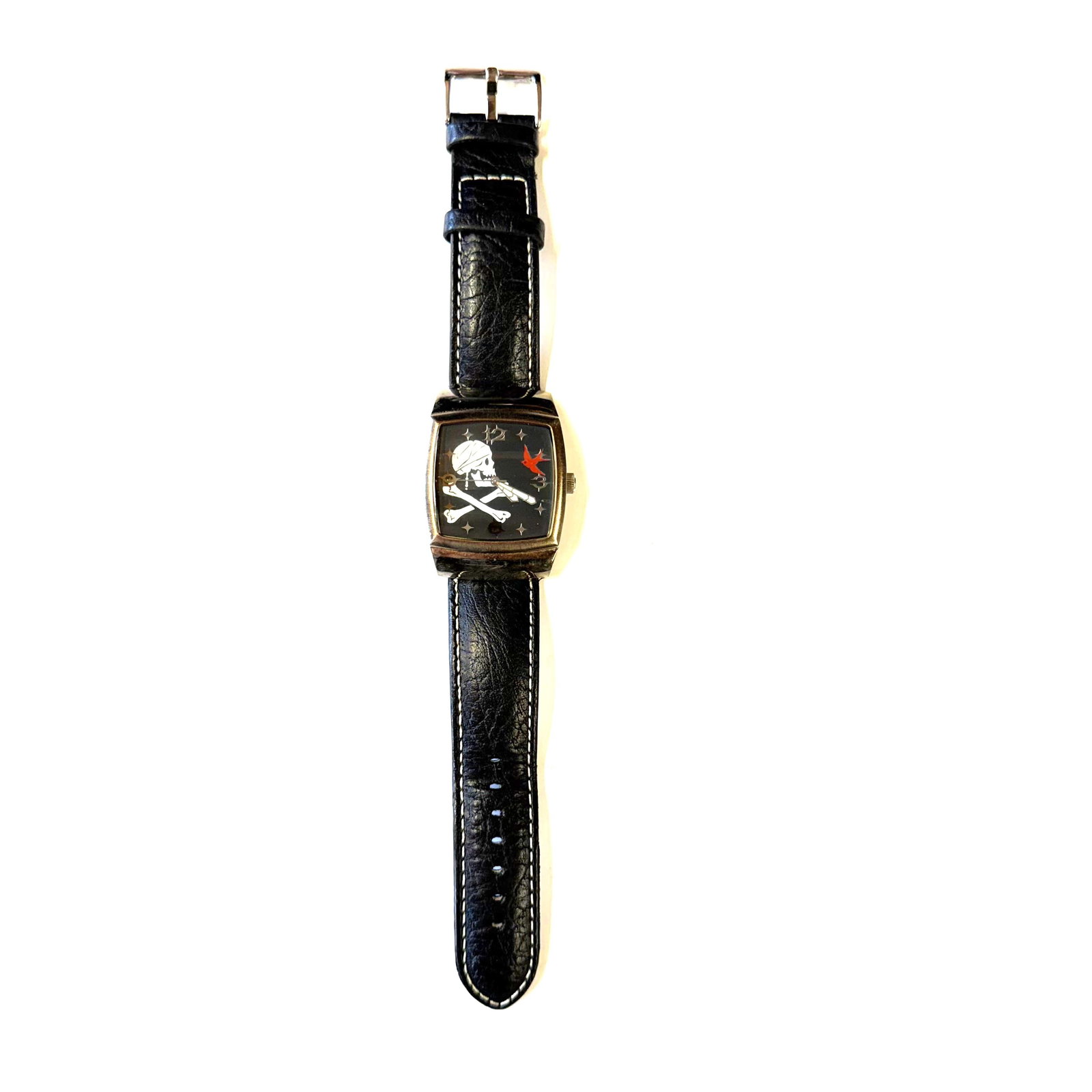 Disney Watch: Pirates: Overall fair - Item is not working - need battery - strap is worn - AS-IS - Combined shipping: yes
