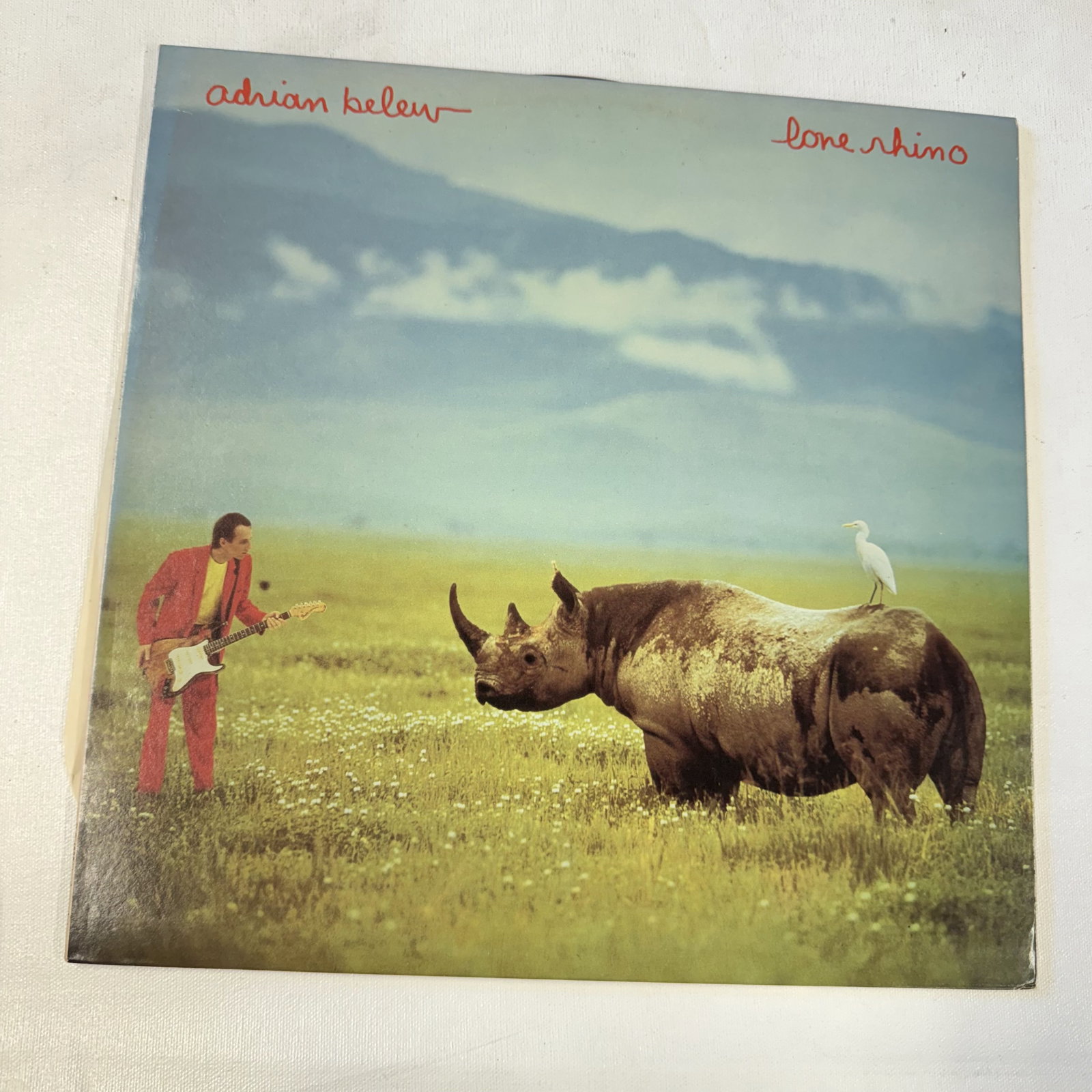 Guitar Nerd Vinyl Record: Adrian Belew Lone Rhino: Cleaned for good measure - ships in an LP box with plastic sleeve - Combined shipping offered.