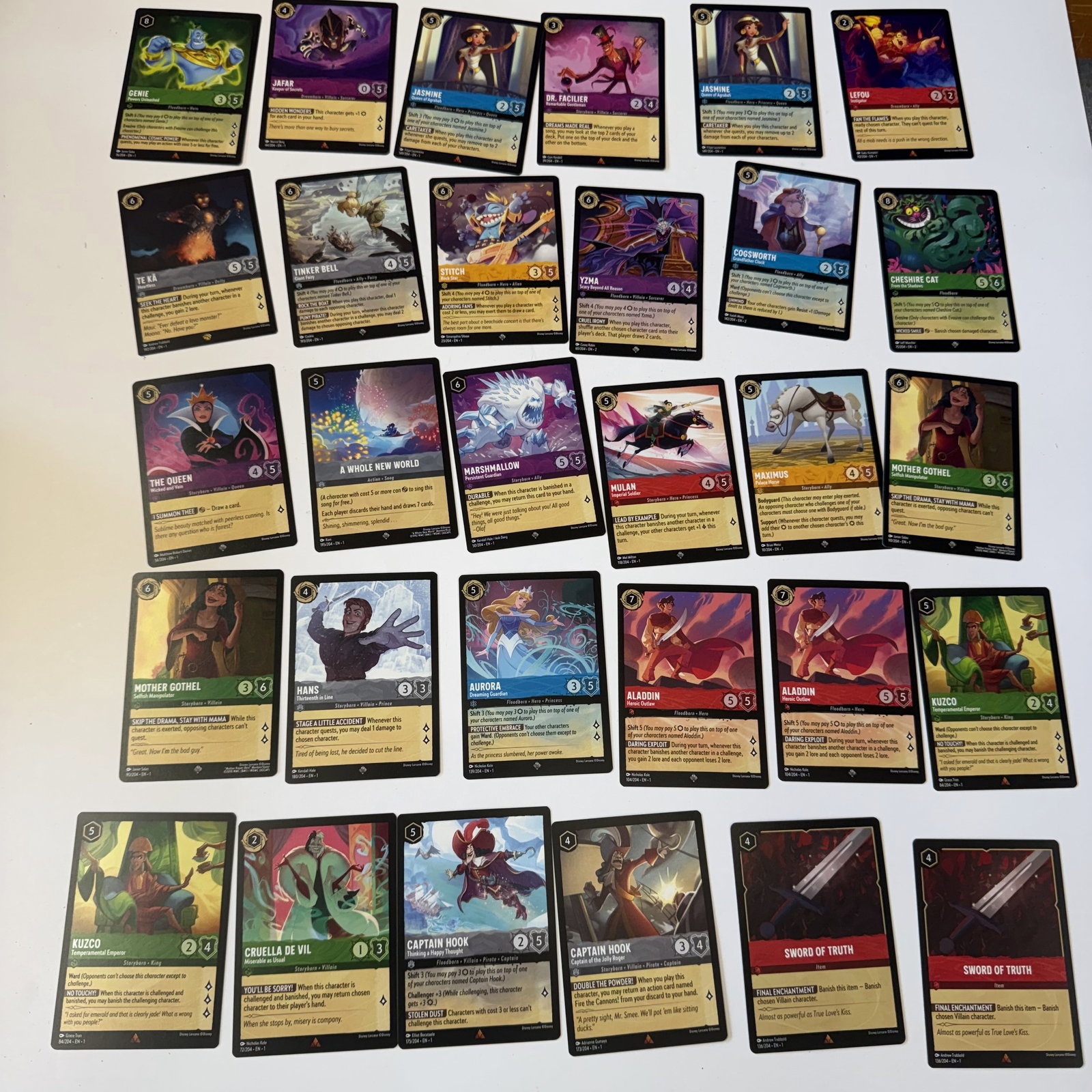 Disney Lorcana Card Lot: Misc cards - Combined shipping offered.