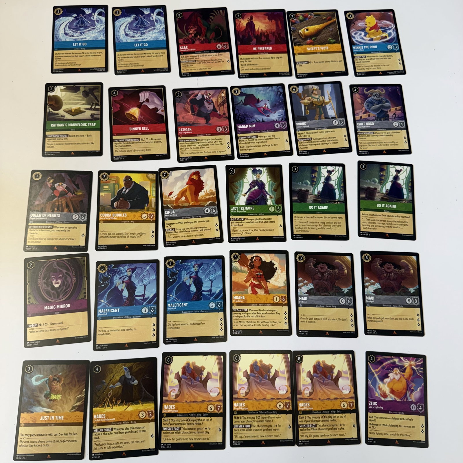 Disney Lorcana Card Lot: Misc cards - Combined shipping offered.
