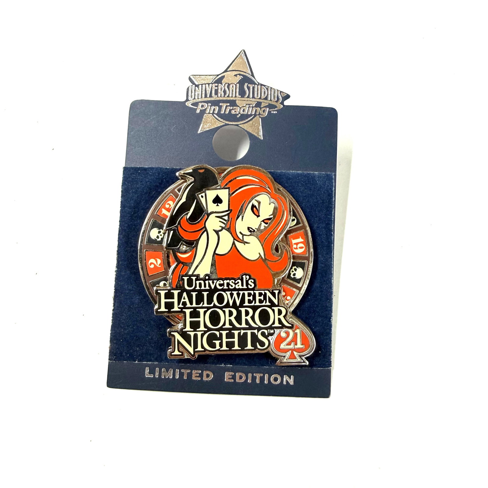Halloween Horror Nights Pin 2011 LE Limited Edition HHN 21 Lady Luck (1 of 3)