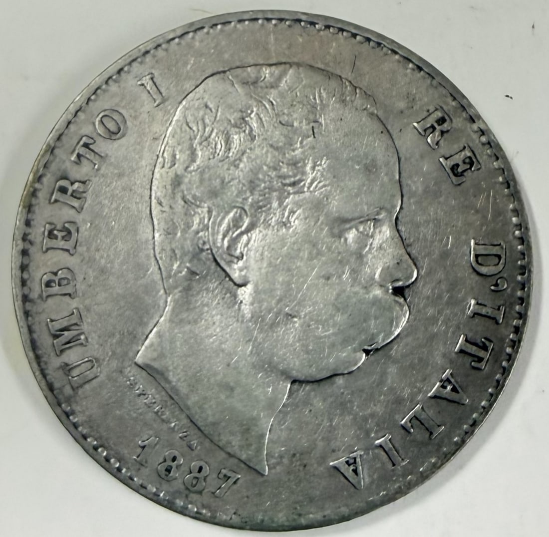 1887 Italy 1 Lira Antique Coin: Collect coins?
