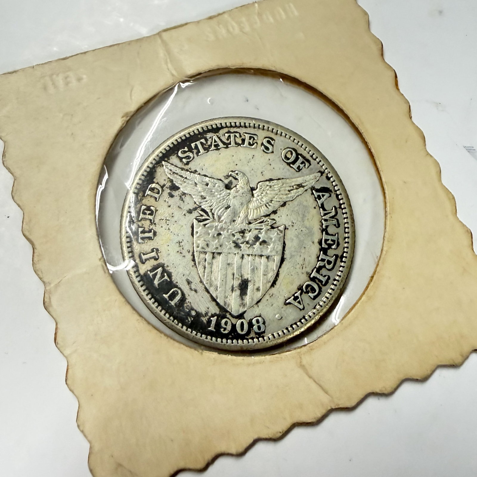 1908-S United States Philippine Silver Peso Coin: Combined shipping offered.