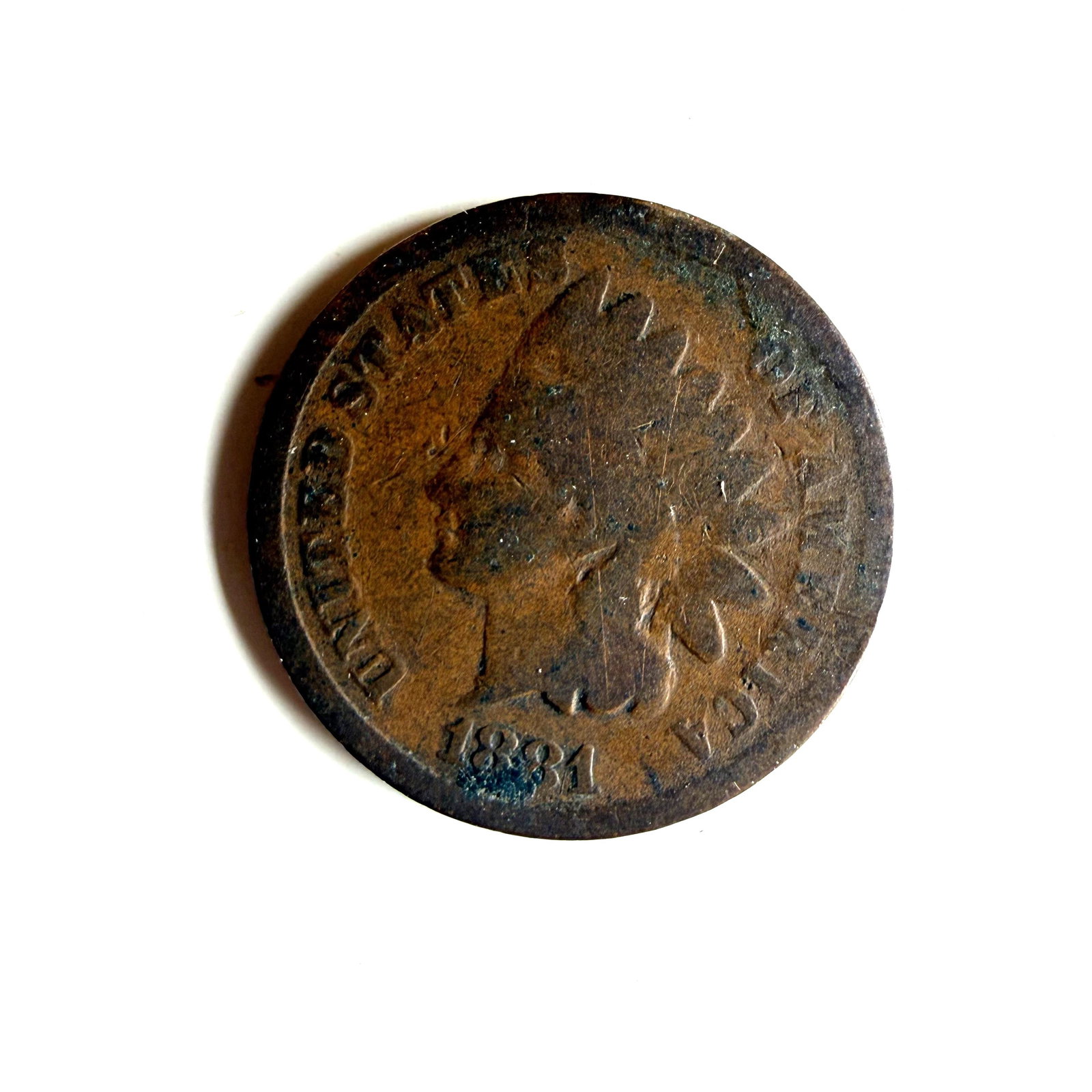 Antique Coin: US Indian Head Cent 1881 (1 of 3)