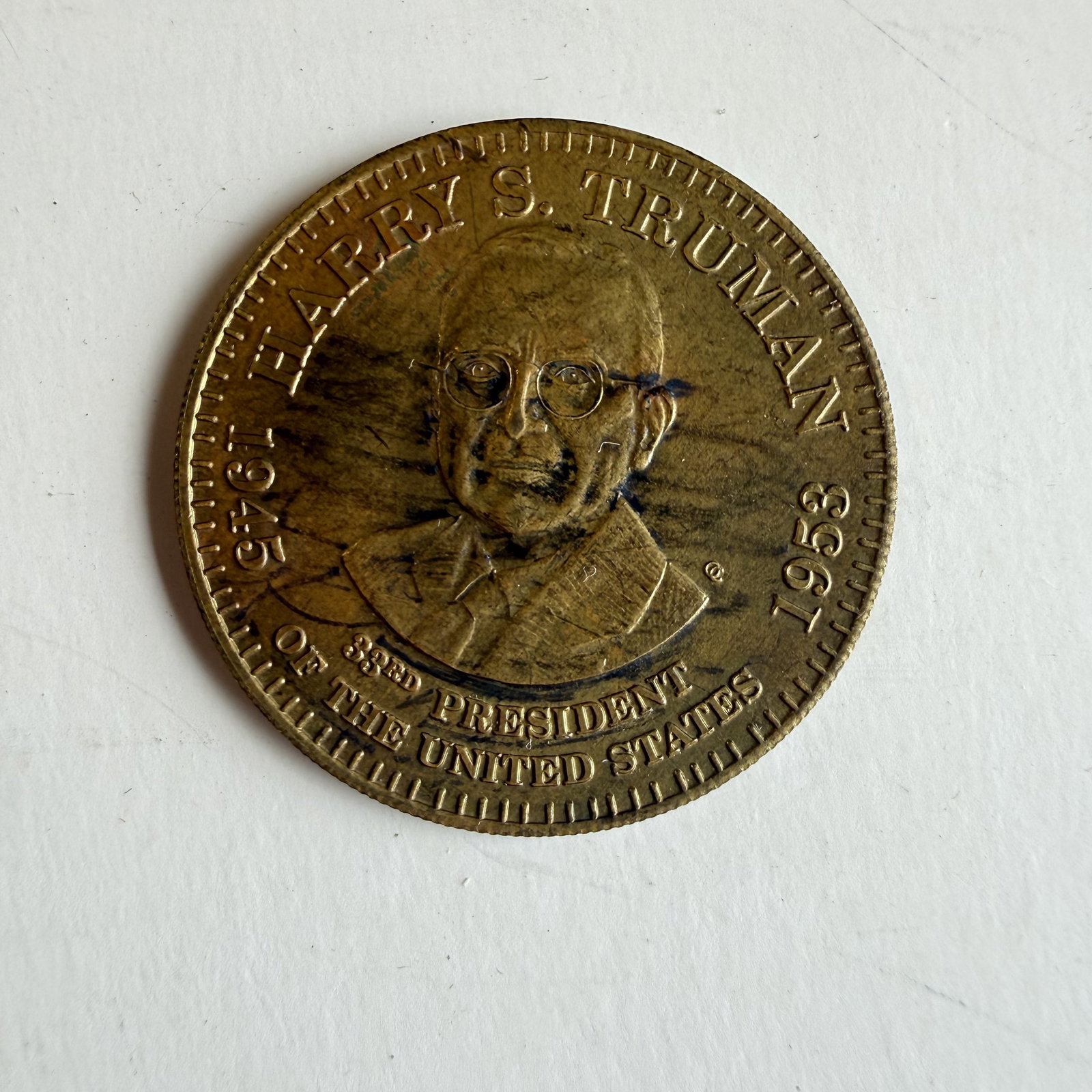 Vintage Truman President Medal Coin: Combined Shipping: yes