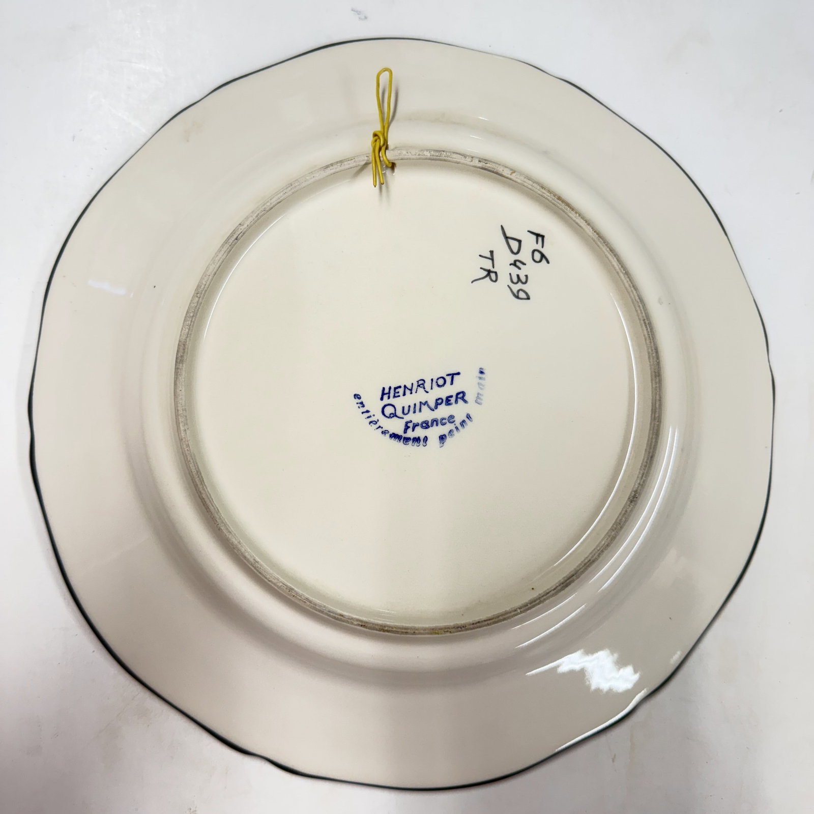 Quimper Ware Pottery Plate - 2
