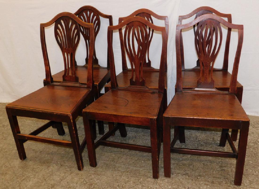 6 18th C transition HW shield back chairs. (1 of 1)