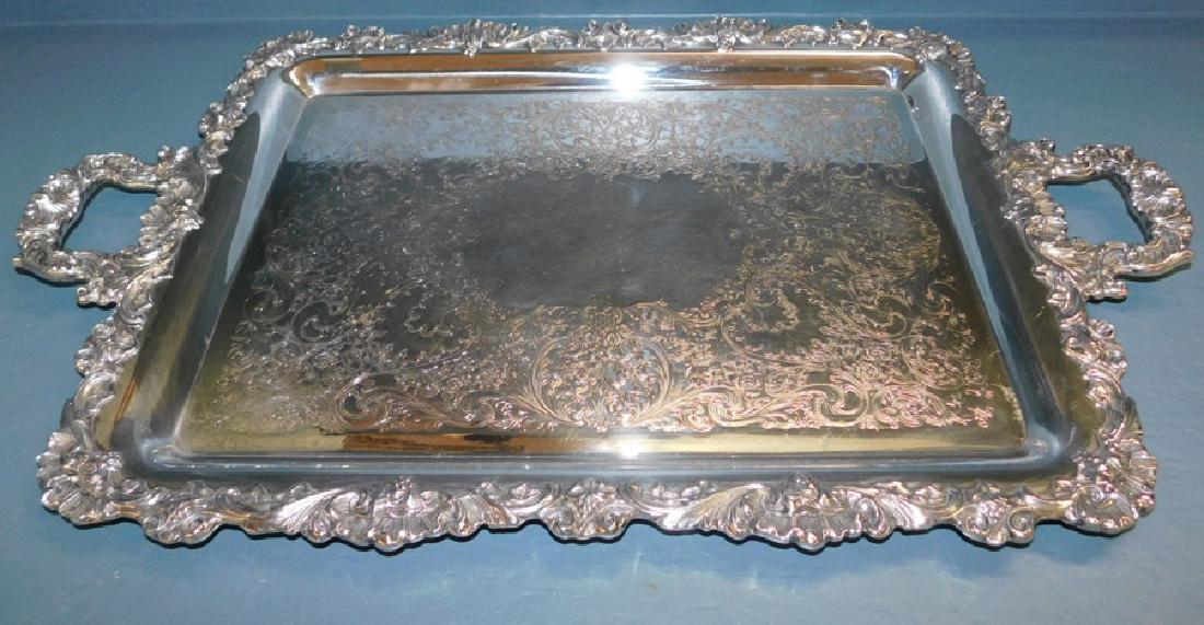 Wilcox embossed 2 handle tray. (1 of 3)