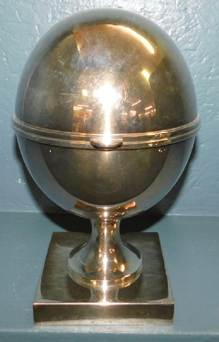 Silver-plate caviar server. (1 of 2)