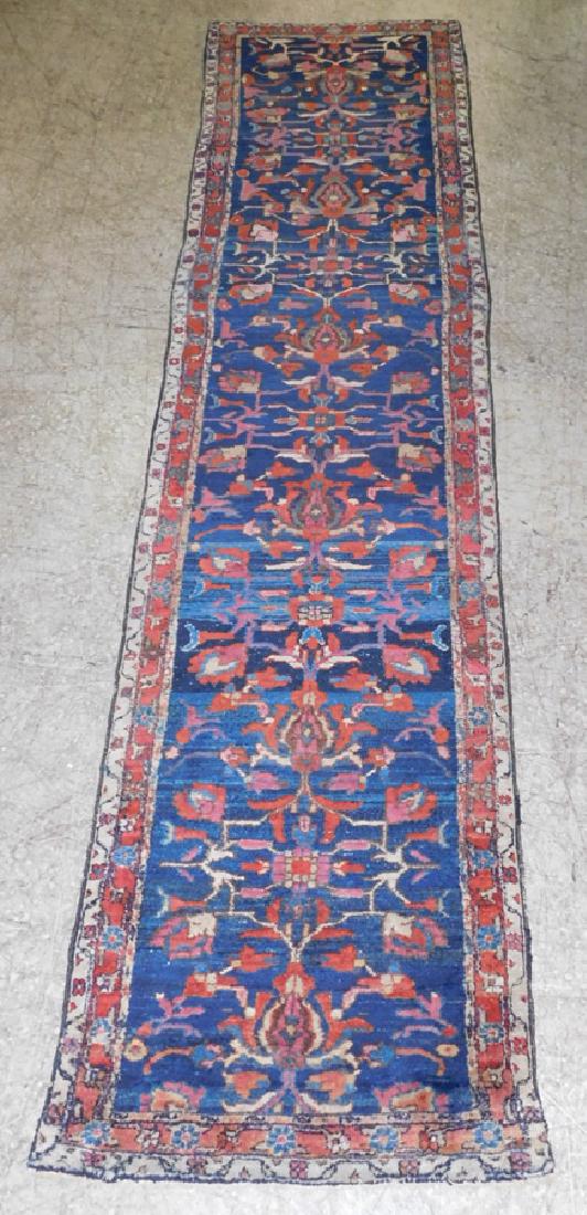 19th C Oriental runner. 10'10" X 2'7" (1 of 2)
